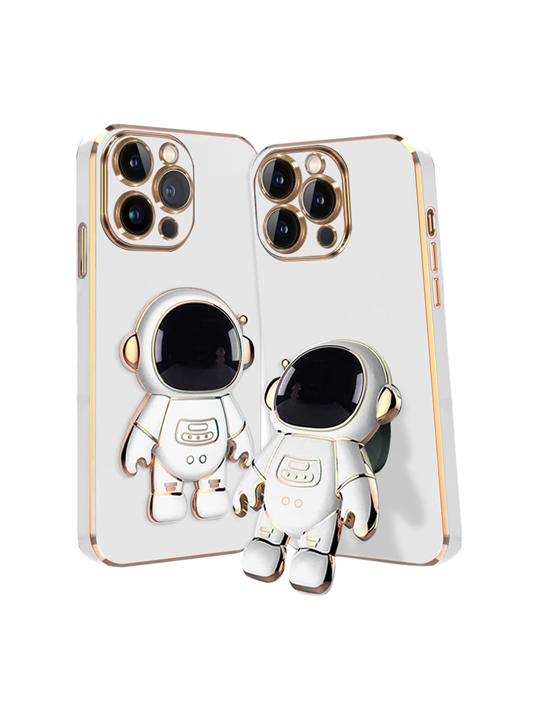 

Karwan iPhone 12 Pro Max Phone Back Case With Astronaut Holster Stand, White