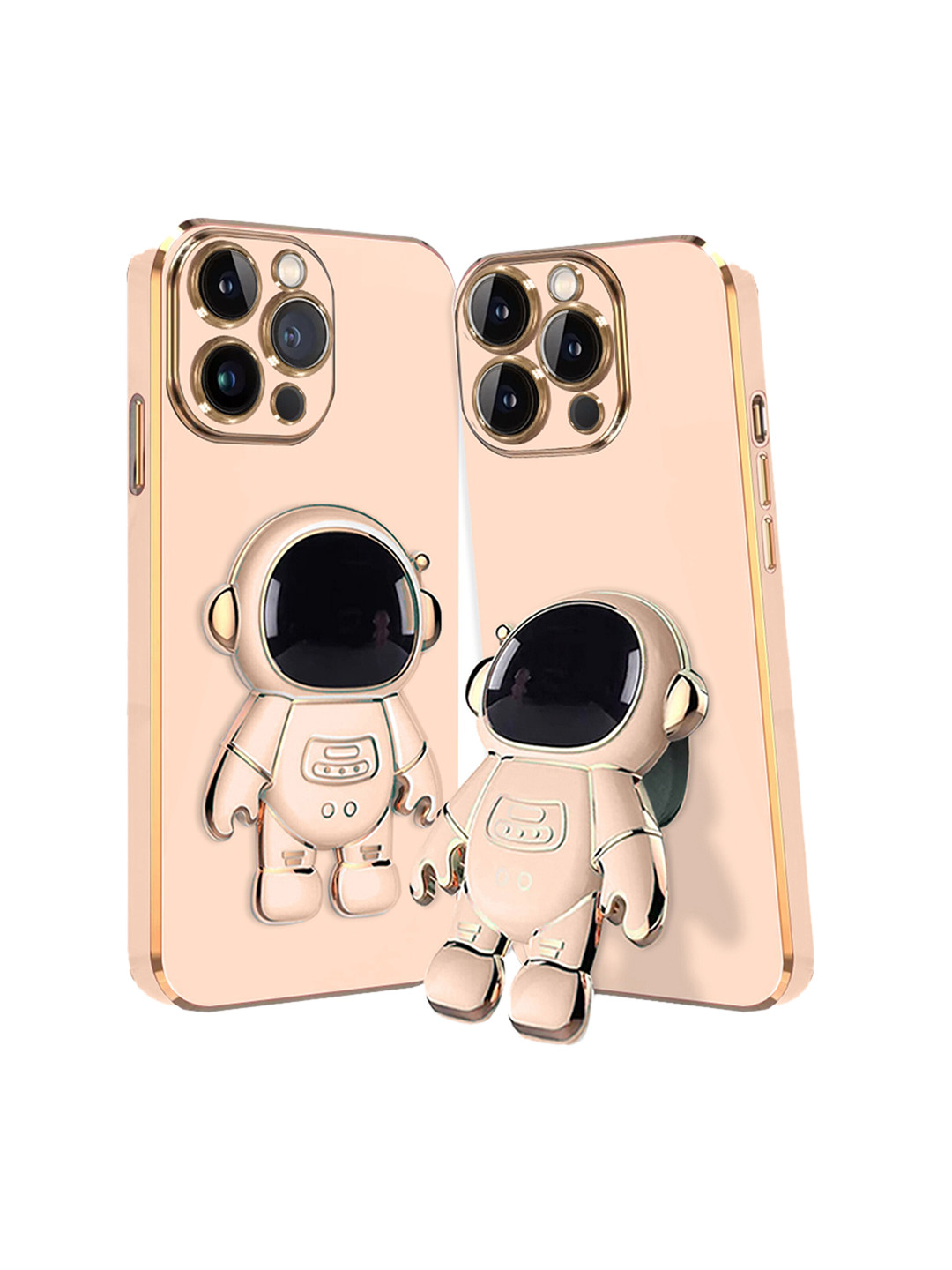 

Karwan iPhone 11 Pro Max Phone Back Case With Astronaut Holster Stand, Pink