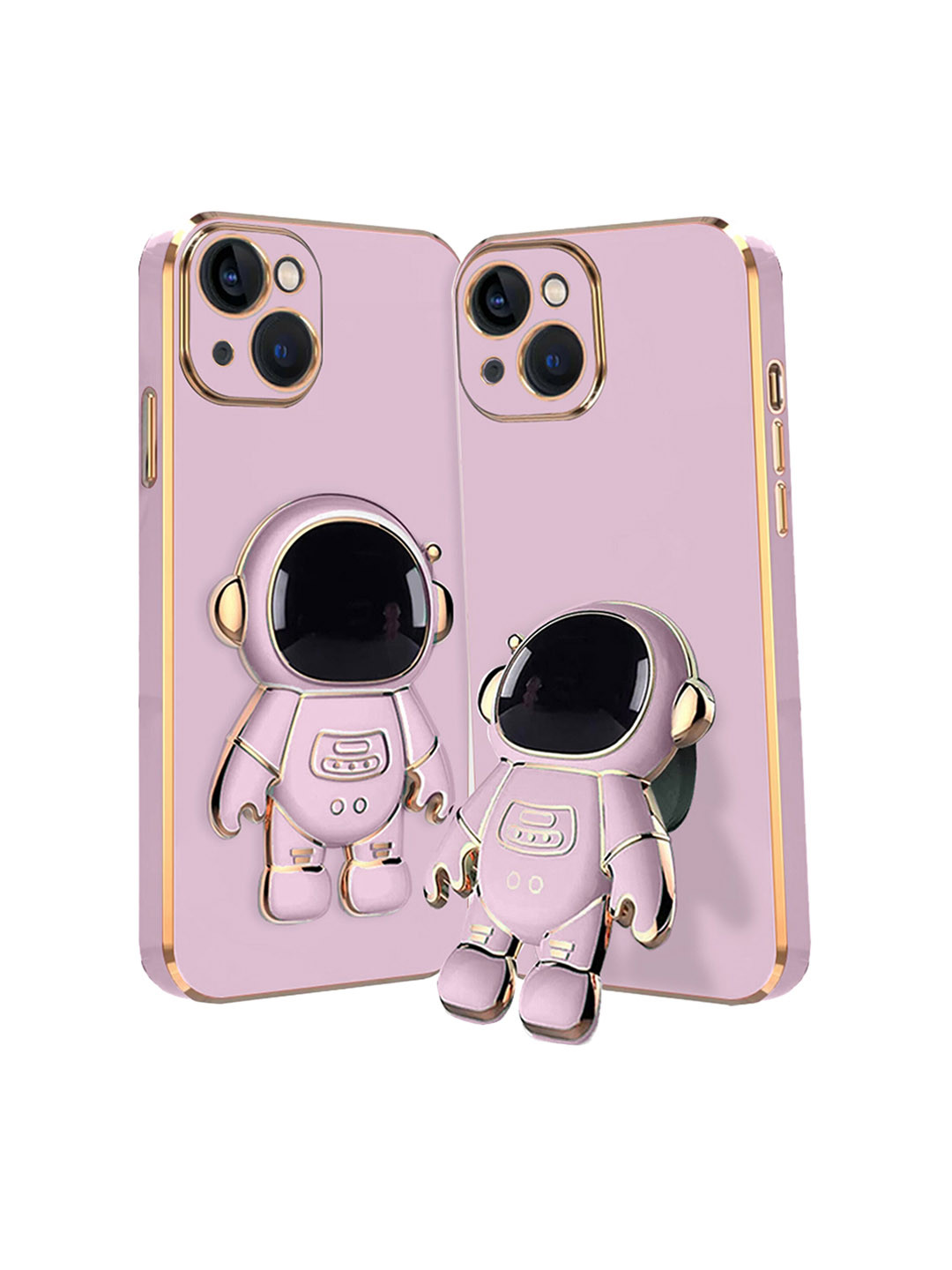 

Karwan iPhone 13 Phone Back Case With Astronaut Holster Stand, Purple