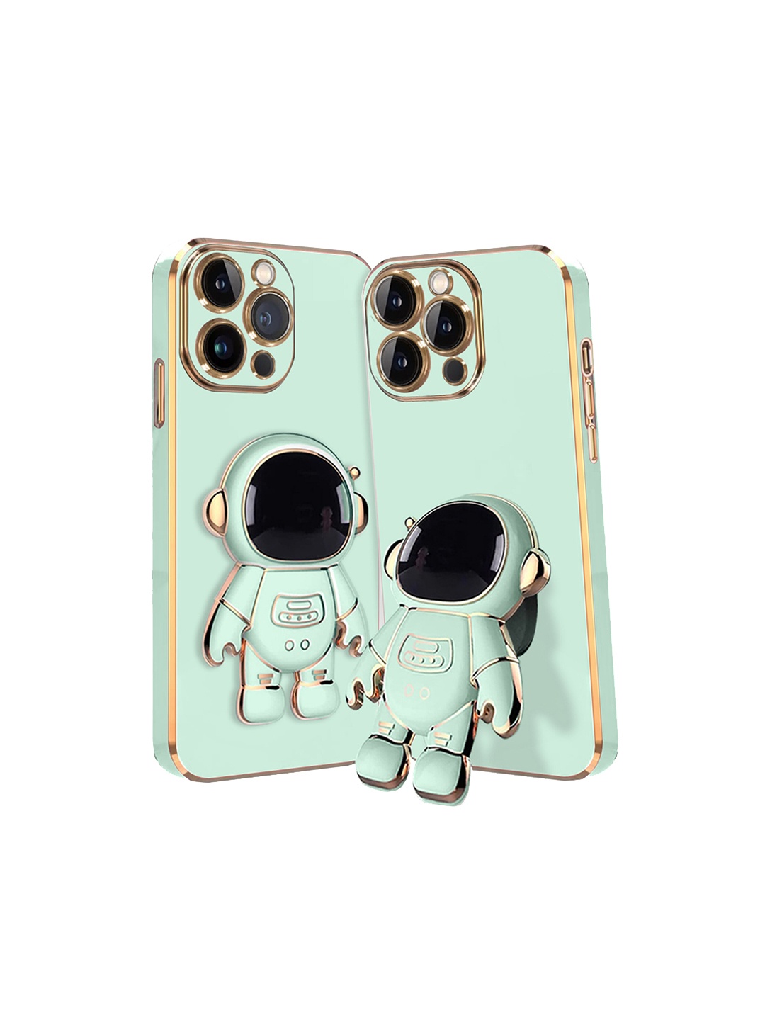 

Karwan iPhone 14 Pro Phone Back Case With Astronaut Holster Stand, Green