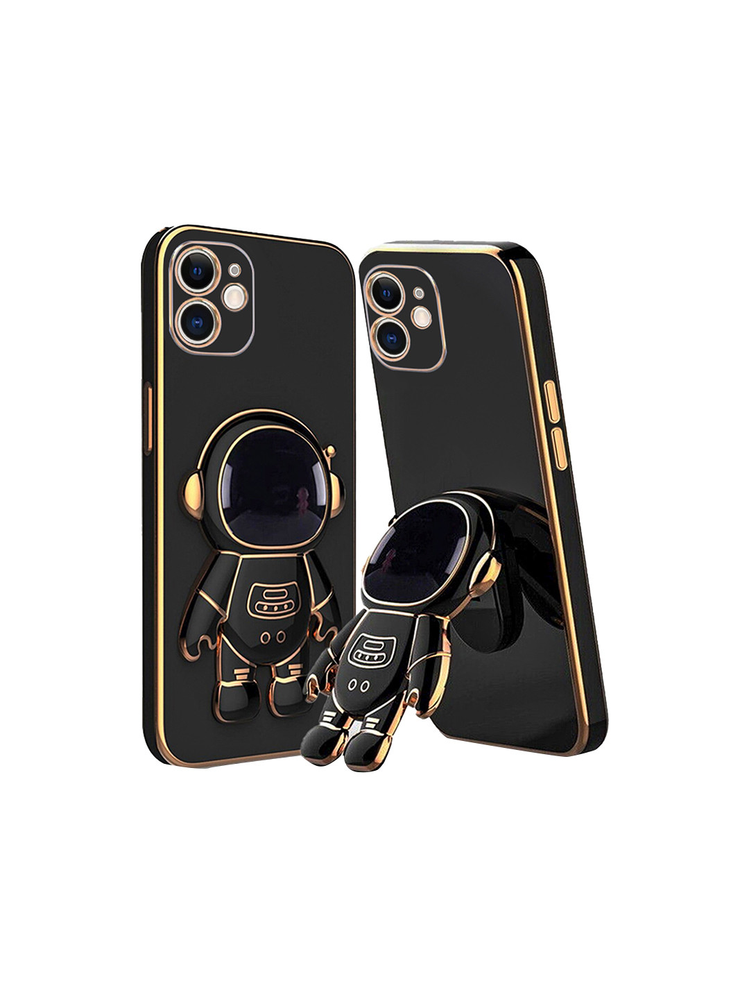

Karwan iPhone 11 Phone Back Case With Astronaut Holster Stand, Black