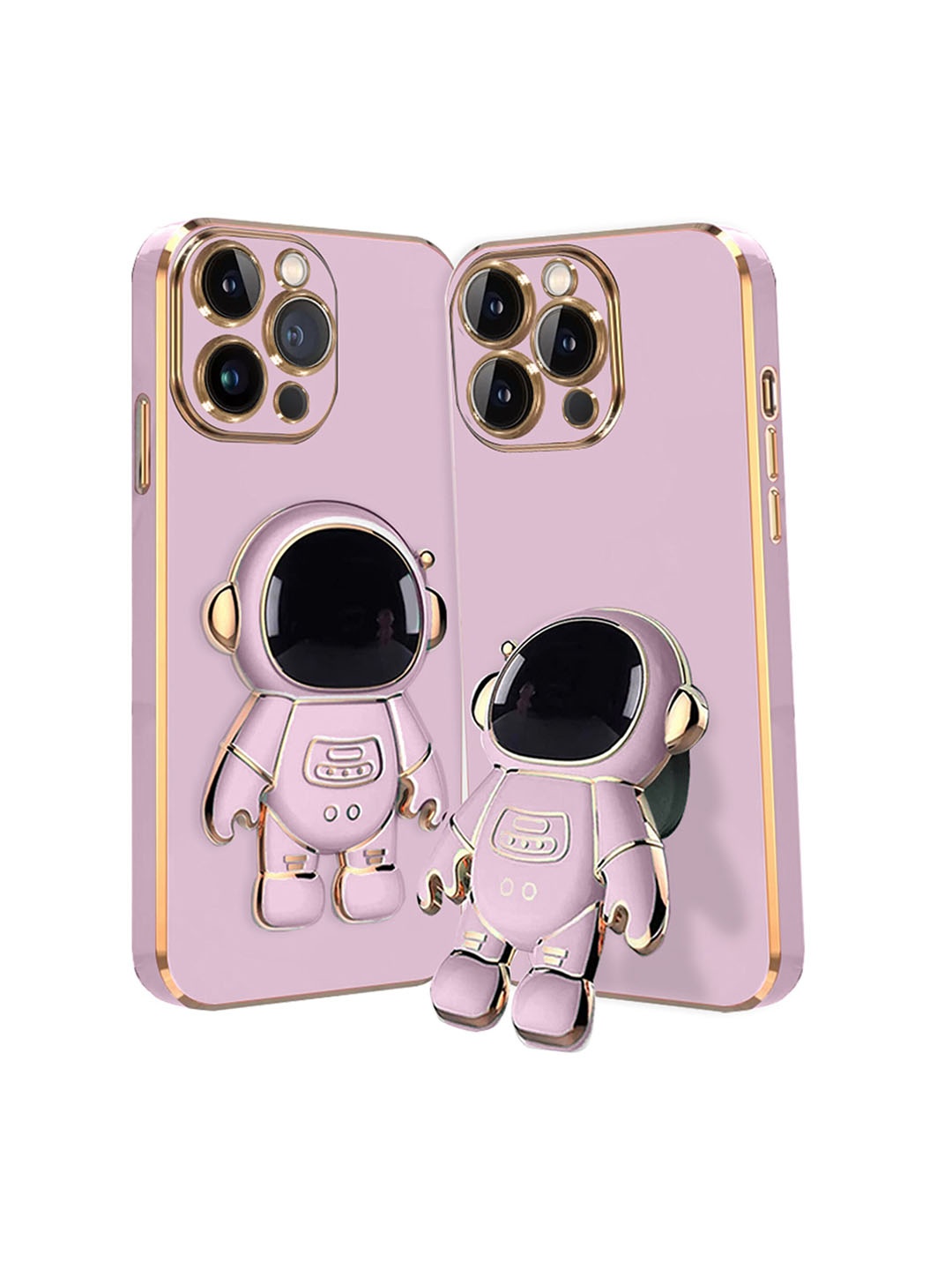 

Karwan iPhone 13 Pro Max Phone Back Case With Astronaut Holster Stand, Purple