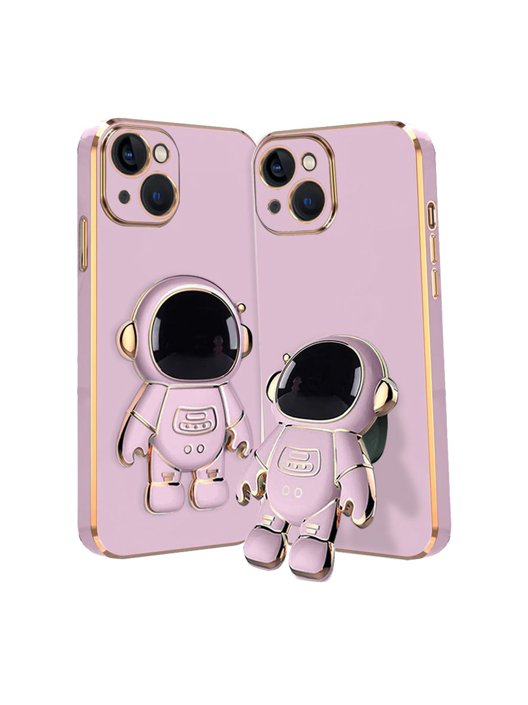 

Karwan iPhone 14 Phone Back Case With Astronaut Holster Stand, Purple