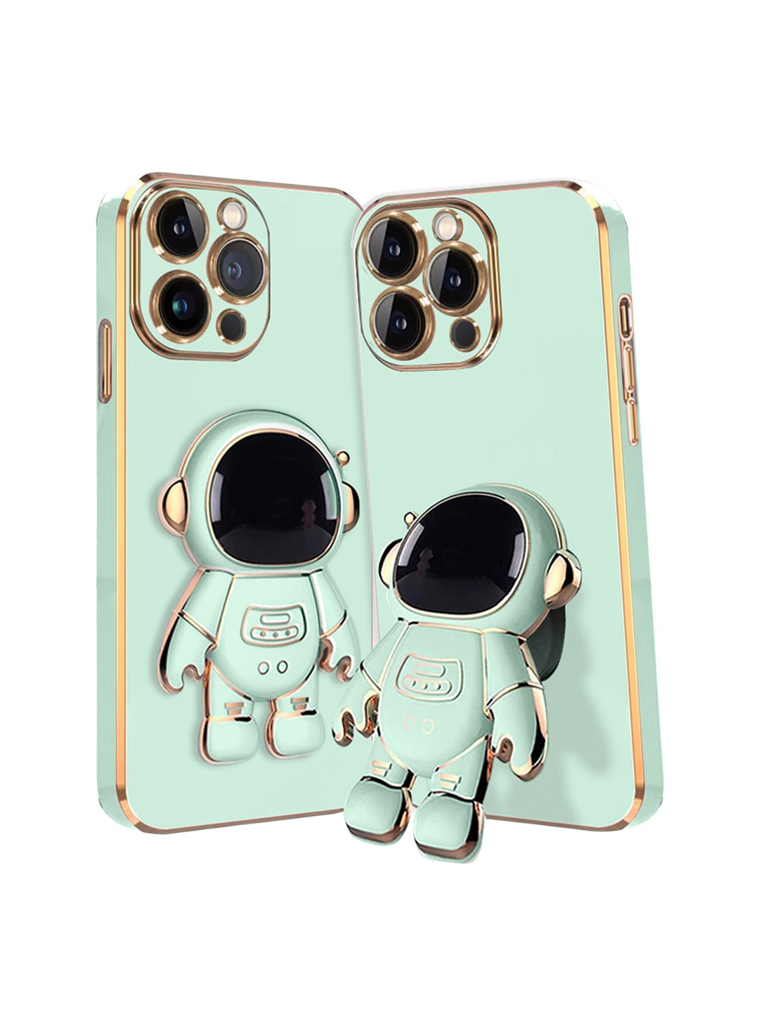 

Karwan iPhone 11 Pro Phone Back Case With Astronaut Holster Stand, Green