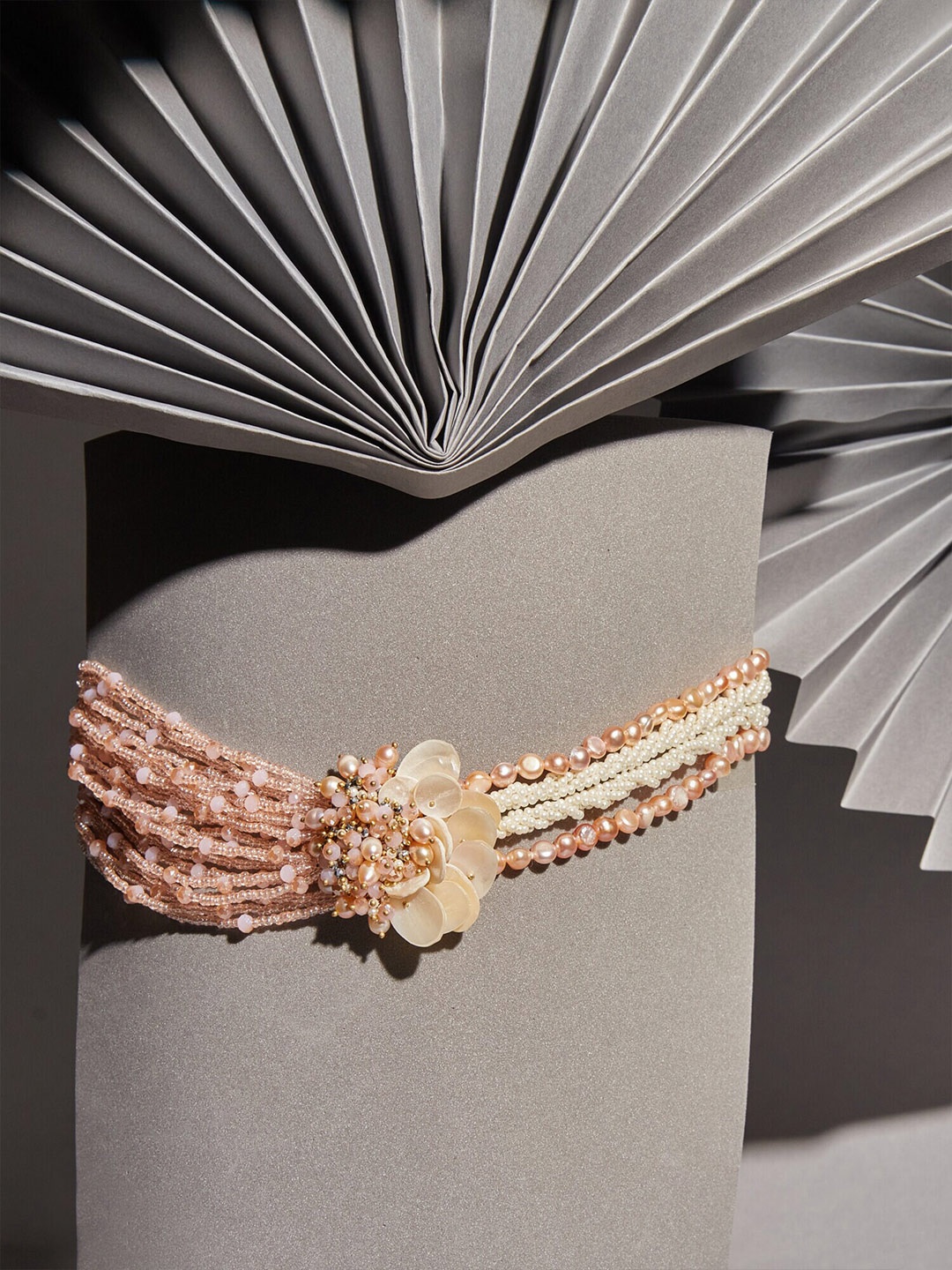 

D'oro Gold-Plated Choker Necklace, Pink