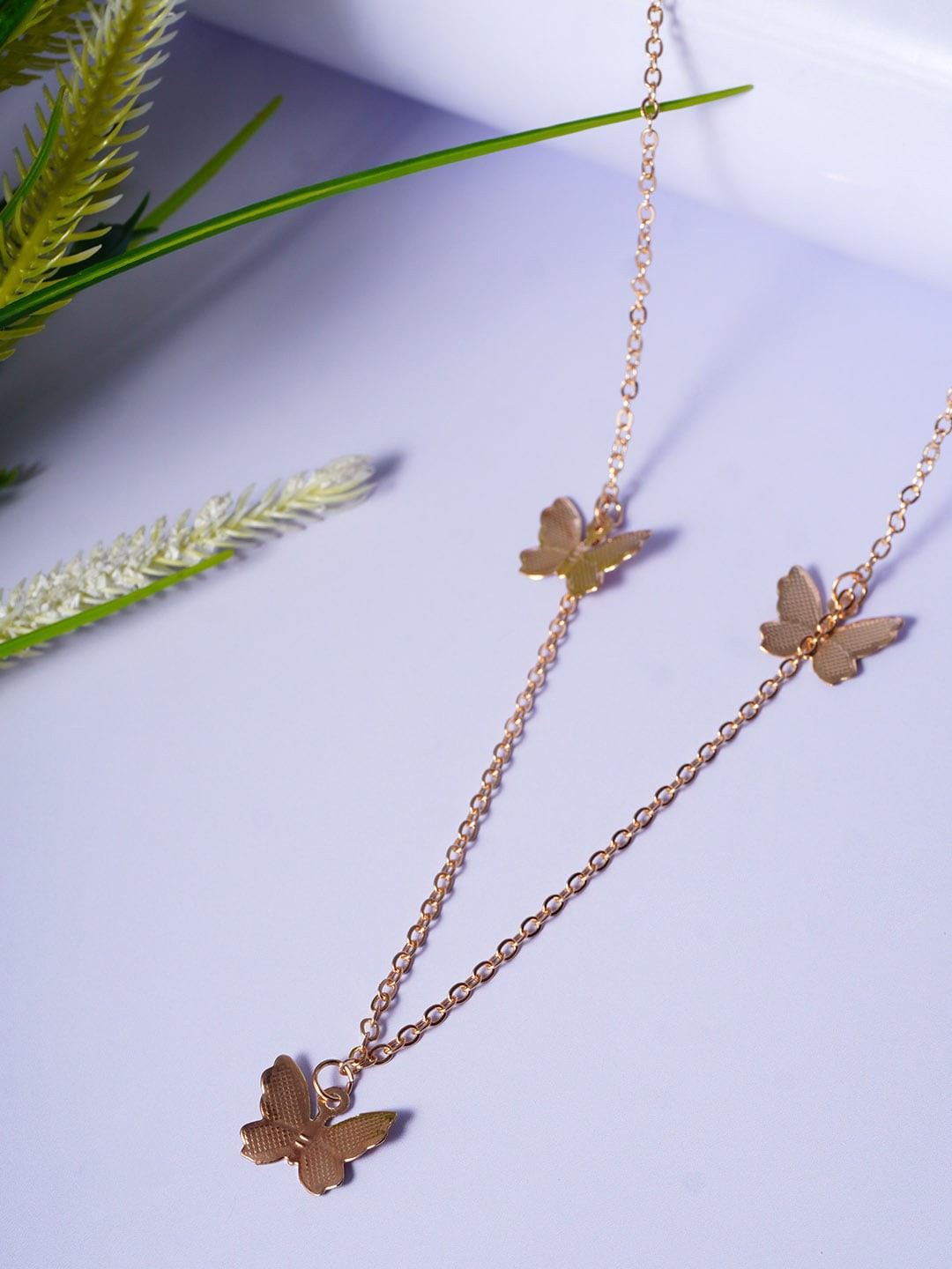 

Ferosh Butterfly Charmed Waist Chain, Gold
