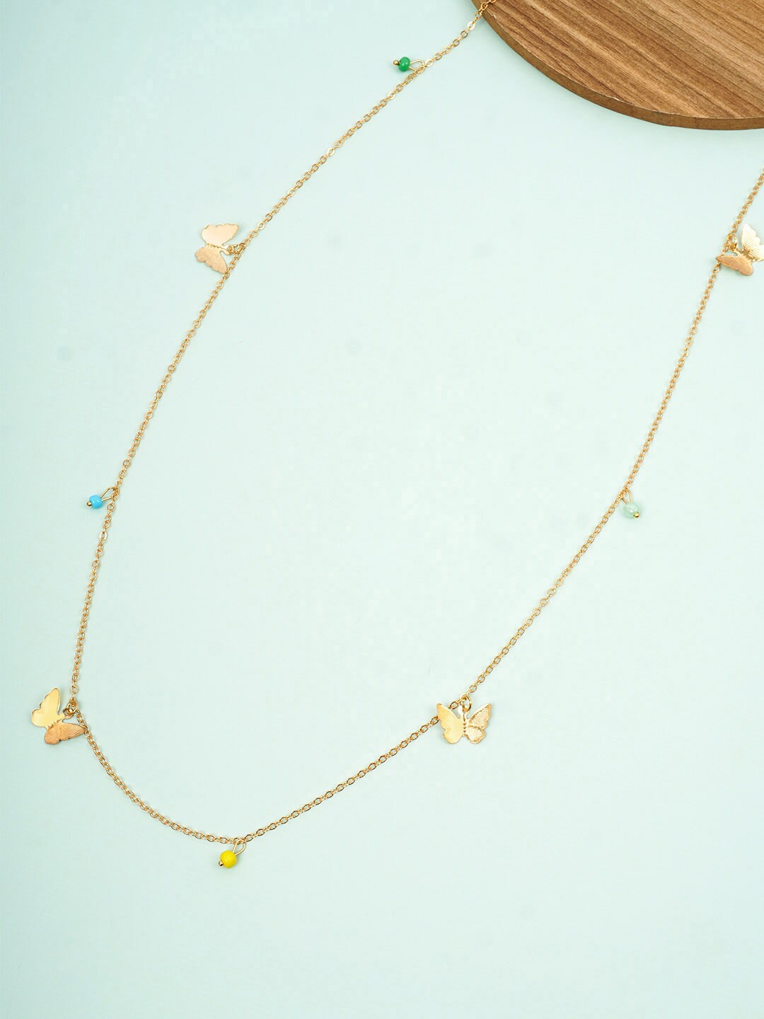 

Ferosh Butterfly & Beaded Charm Waist Chain, Gold