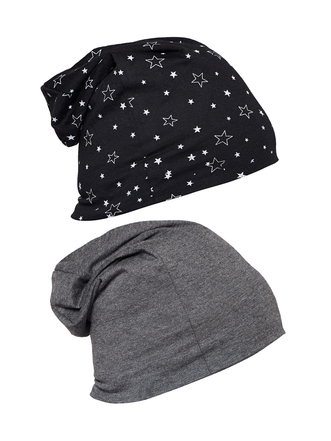 

MACK JONNEY Men Set of 2 Beanies, Grey