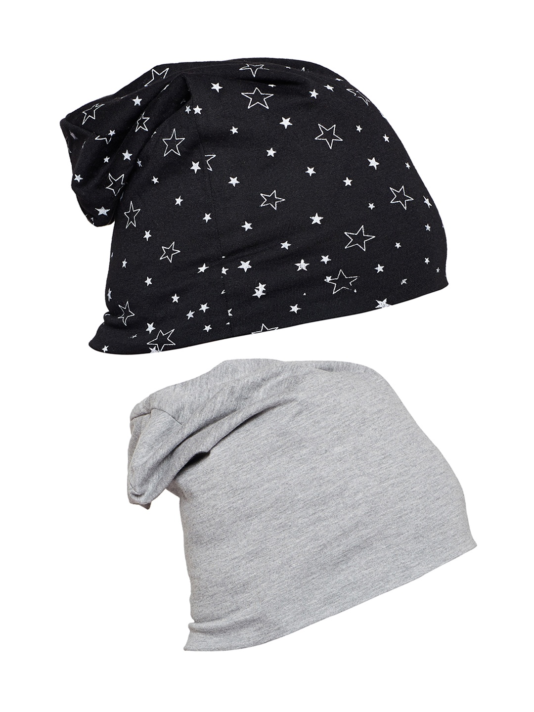 

MACK JONNEY Men Set of 2 Beanies, Grey melange