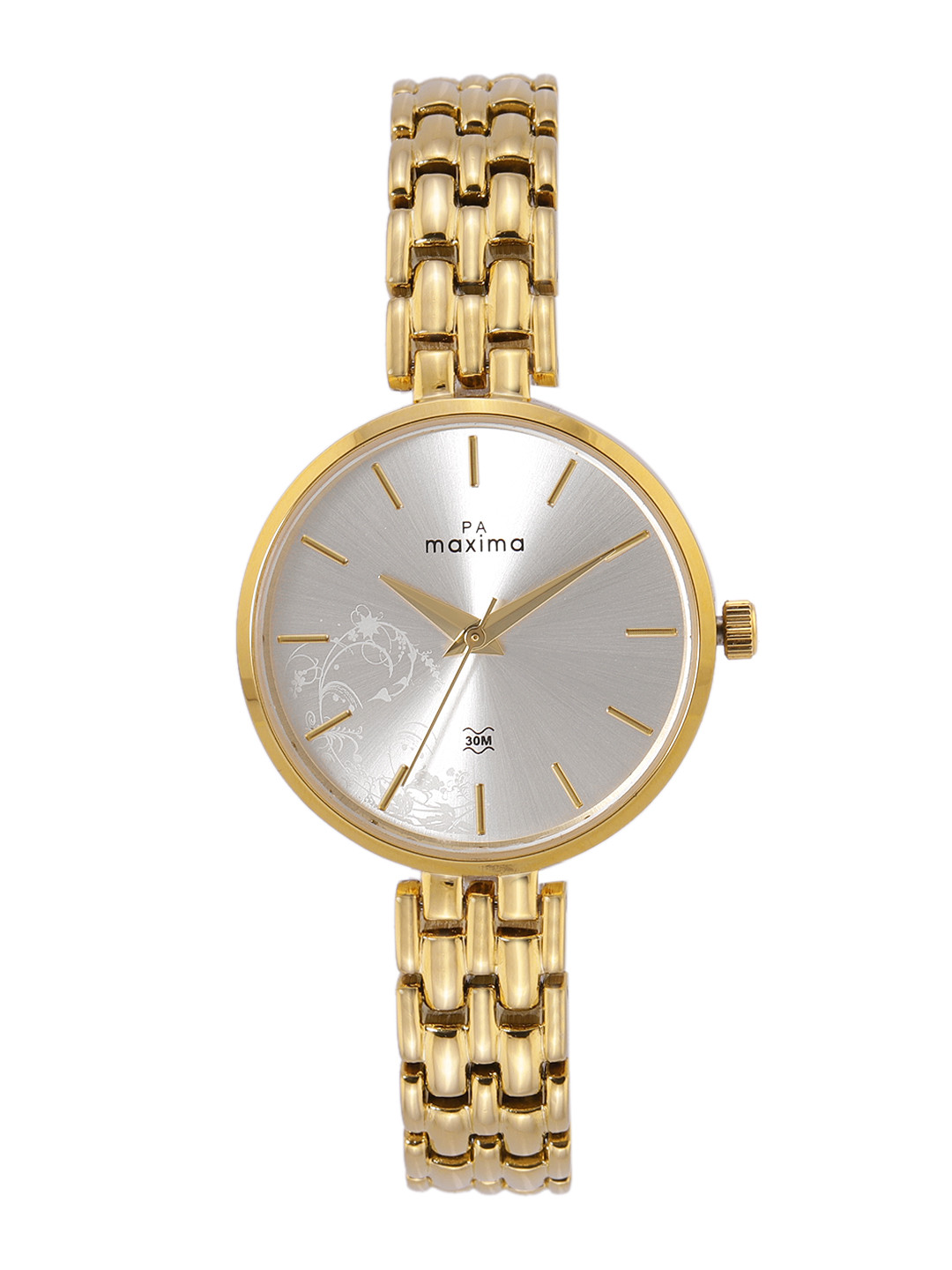 

maxima Women Printed Dial Bracelet Style Straps Analogue Watch 60520BMLY, Silver