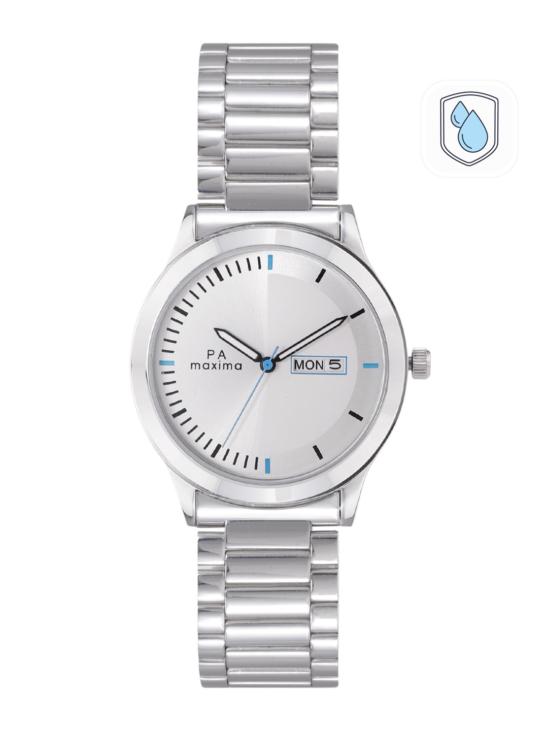 

maxima Men Bracelet Style Straps Analogue Watch 38790CMGI, Silver
