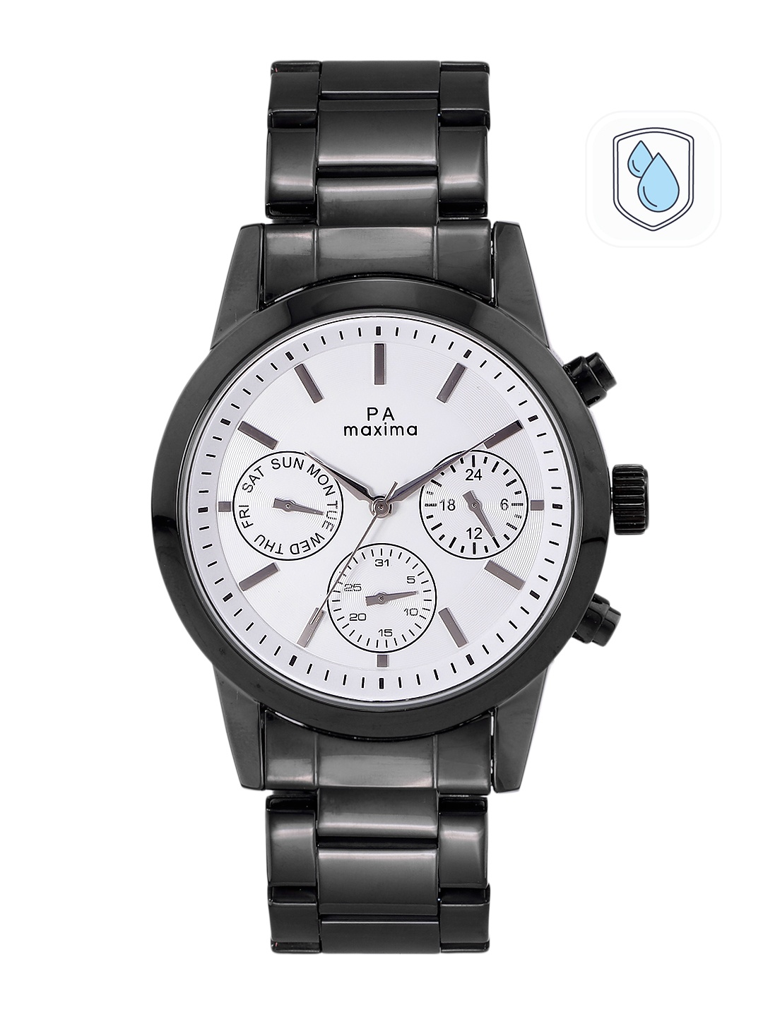 

maxima Men Bracelet Style Straps Analogue Chronograph Watch 47341CAGB, White
