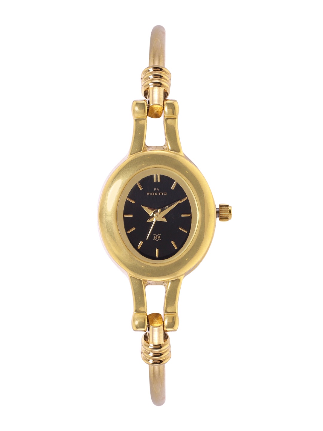 

maxima Women Bangle Style Straps Analogue Watch 58851BMLY, Black