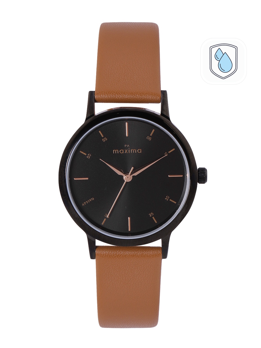 

maxima Women Attivo Analogue Watch 67121LMLB, Black