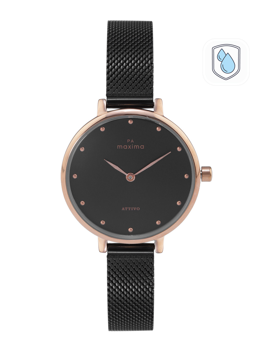 

maxima Women Bracelet Style Analogue Watch 63850CMLT, Black