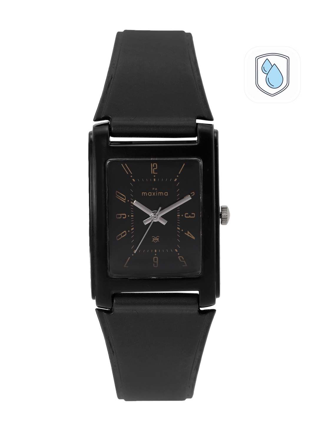 

maxima Men Fiber Analogue Watch 02437PPGW, Black