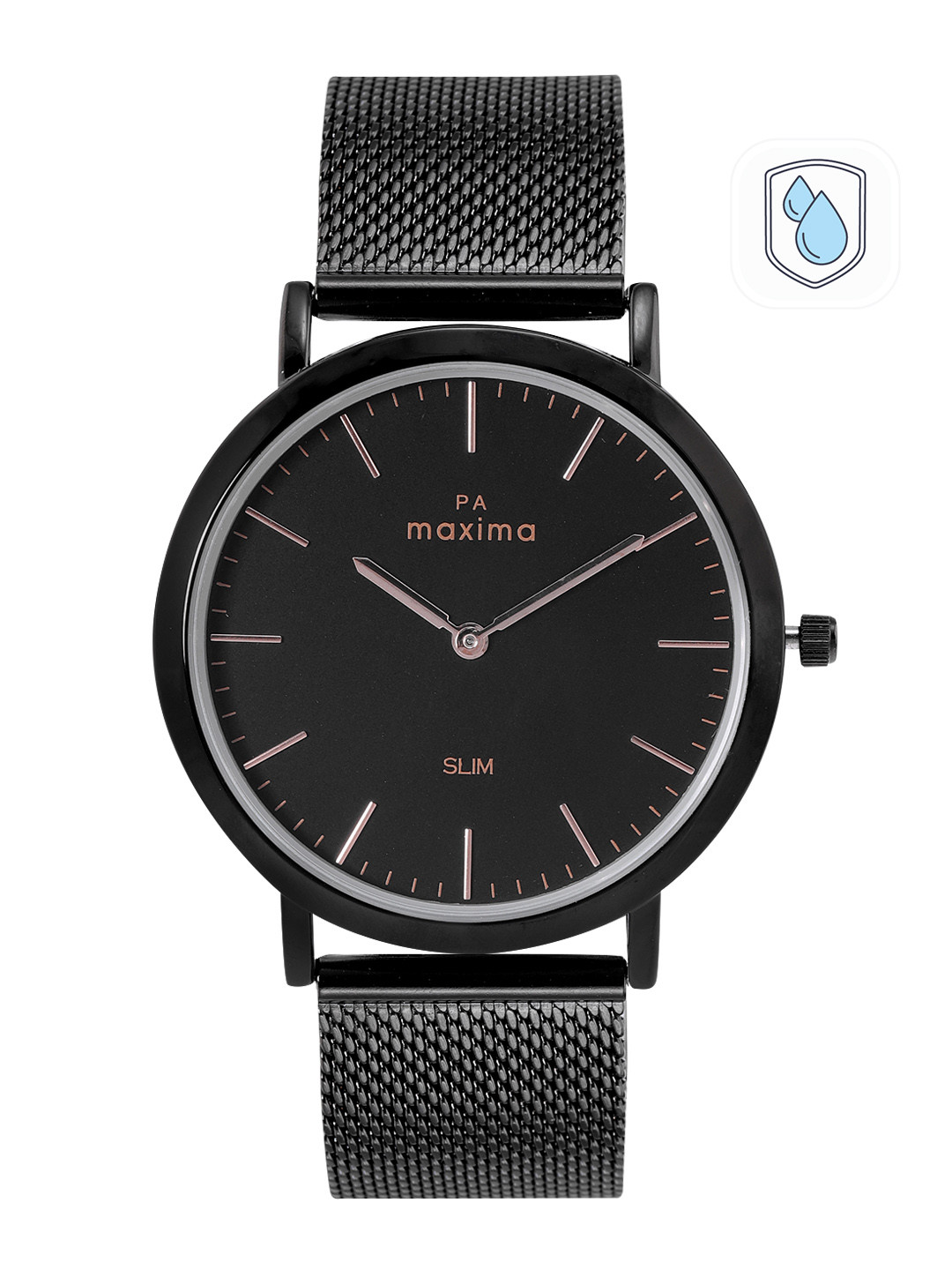 

maxima Men Bracelet Style Analogue Watch 64340CMGB, Black