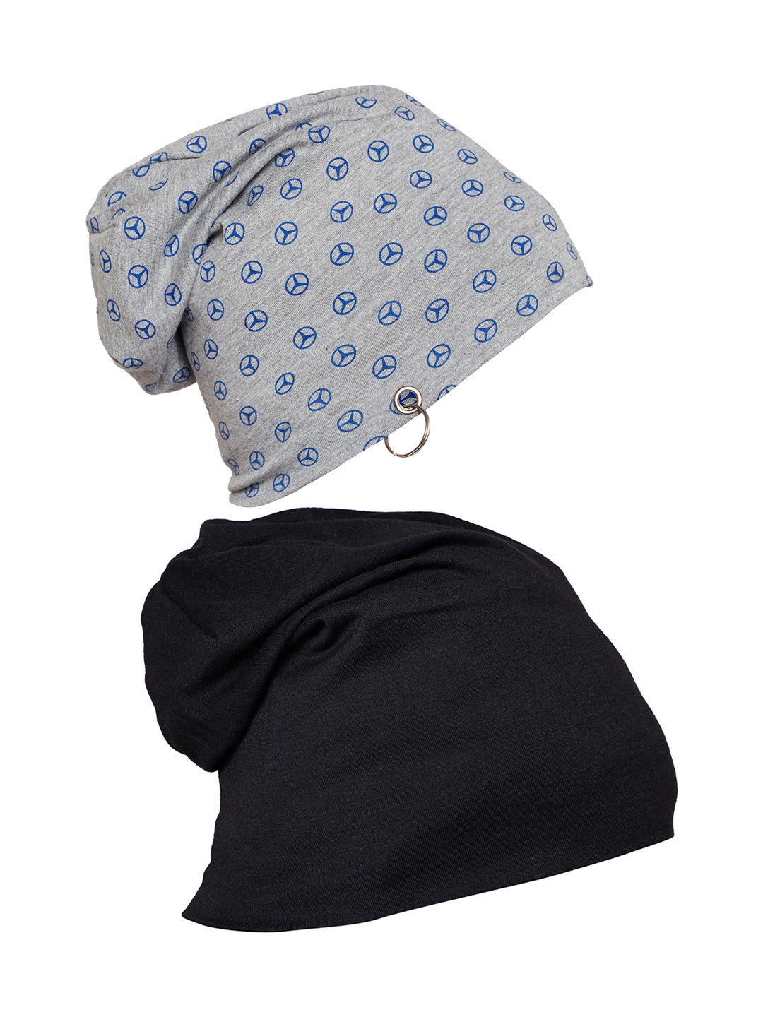 

MACK JONNEY Men Set of 2 Beanies, Black