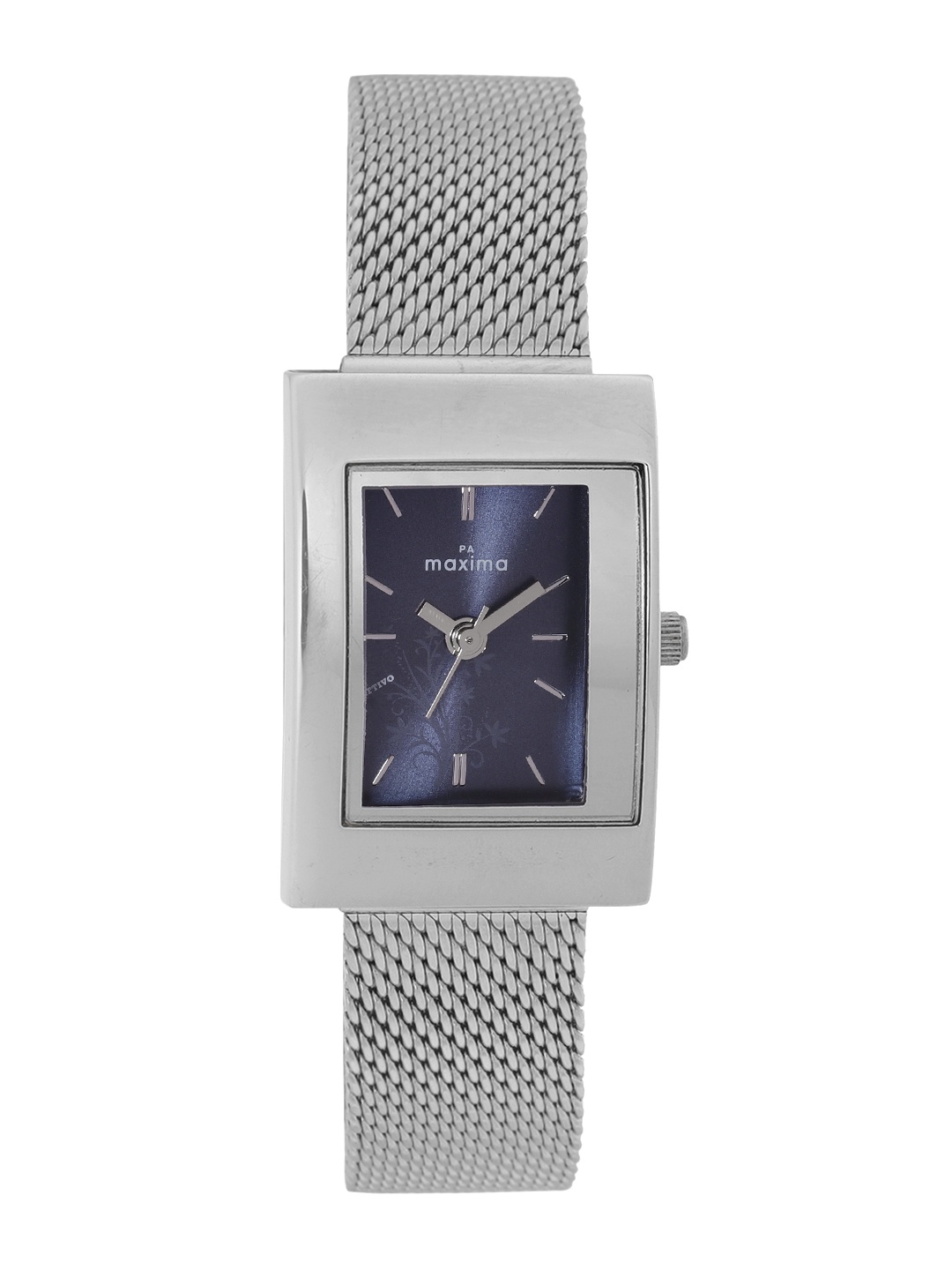 

maxima Women Stainless Steel Bracelet Style Straps Attivo Analogue Watch 58481CMLI, Navy blue