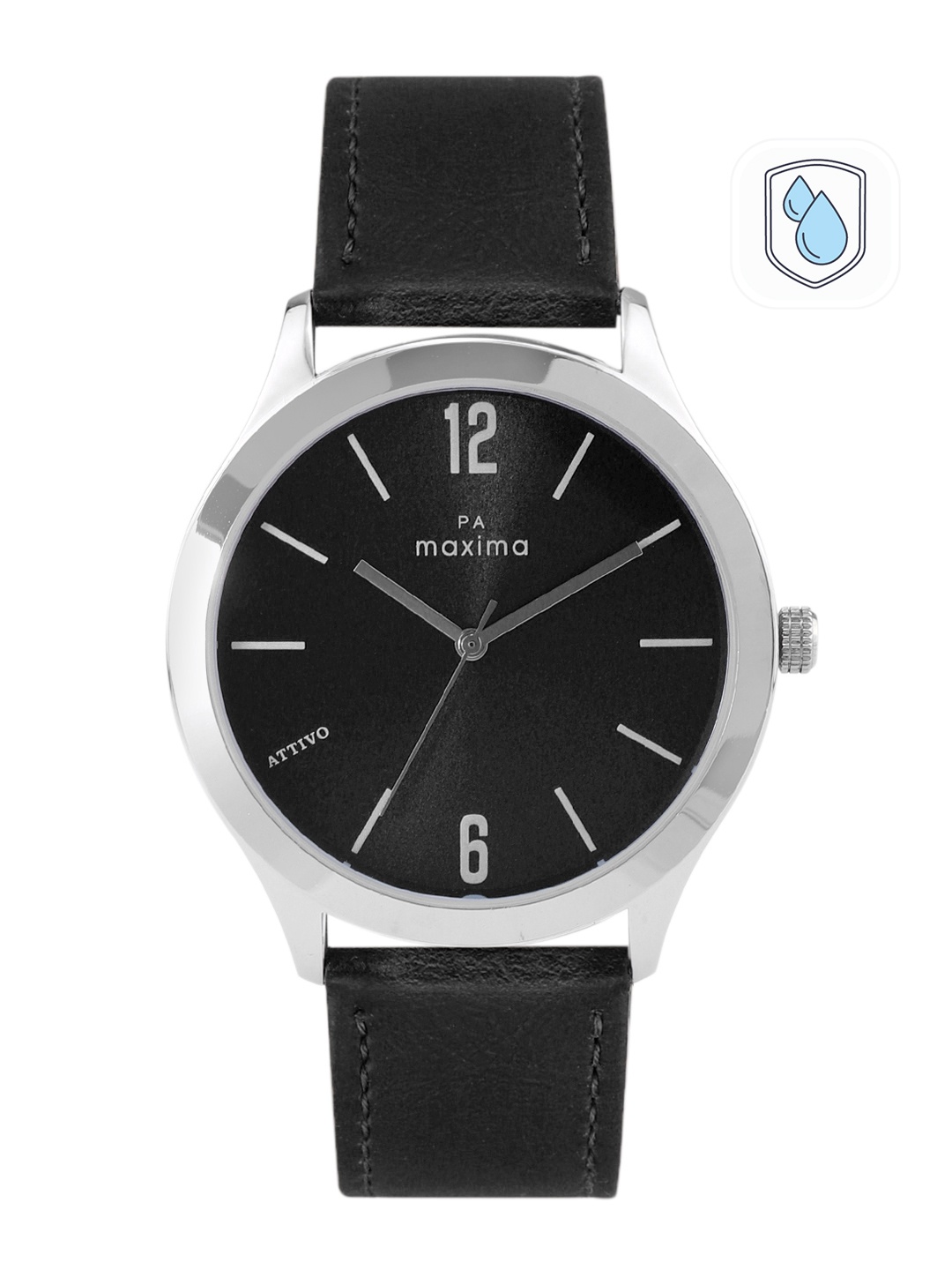 

maxima Men Attivo Analogue Watch 65073LMGI, Black