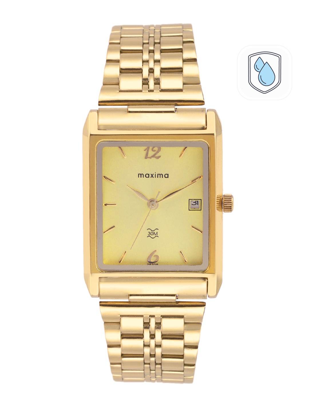 

maxima Men Bracelet Style Analogue Watch 26270CMGY, Gold