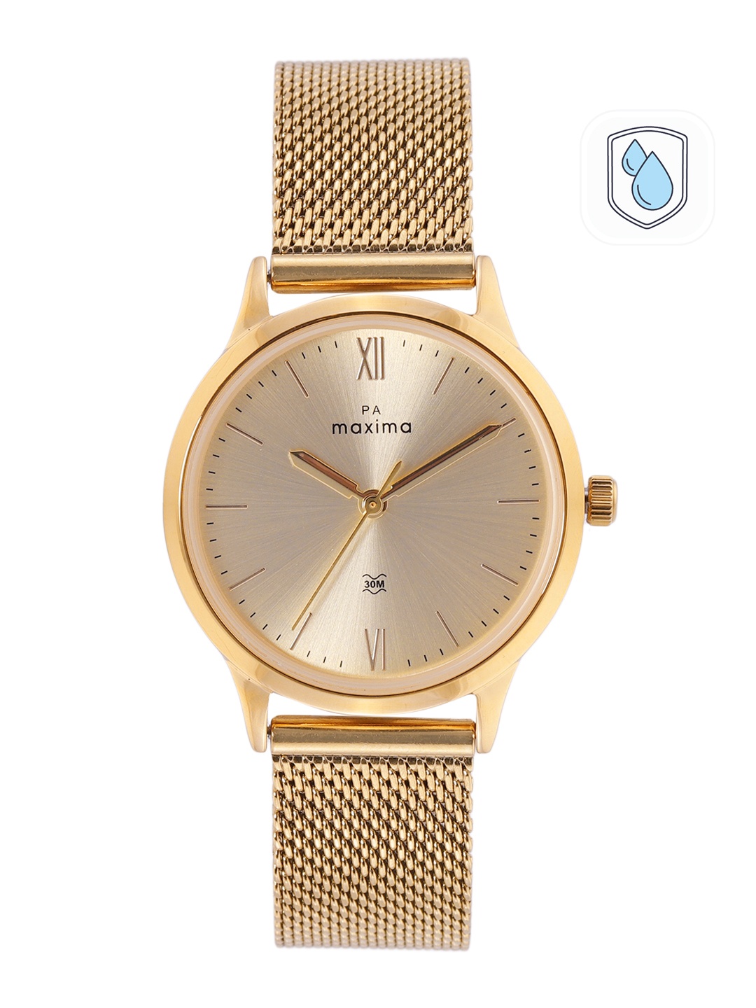 

maxima Women Bracelet Style Analogue Watch 66500CMLY, Gold