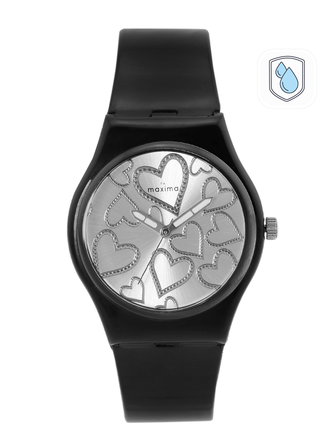 

maxima Men Regular Straps Analogue Watch 03348PPGW, Silver