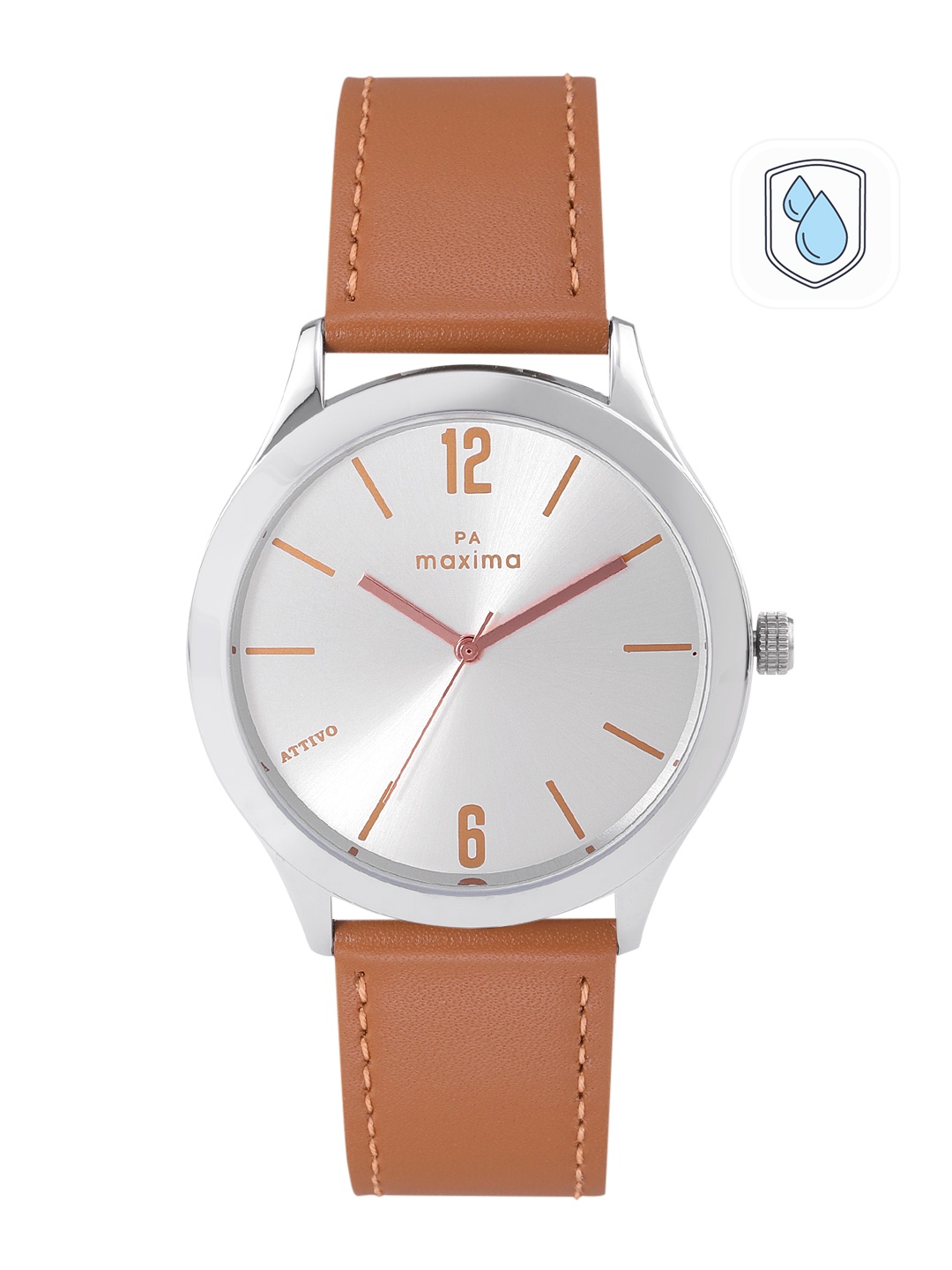 

maxima Men Attivo Analogue Watch 65070LMGI, Silver