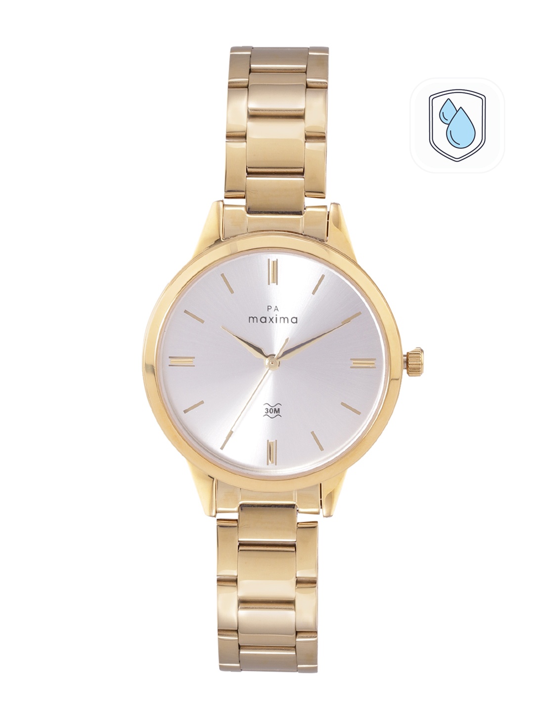 

maxima Women Bracelet Style Analogue Watch 66081CMLY, Silver