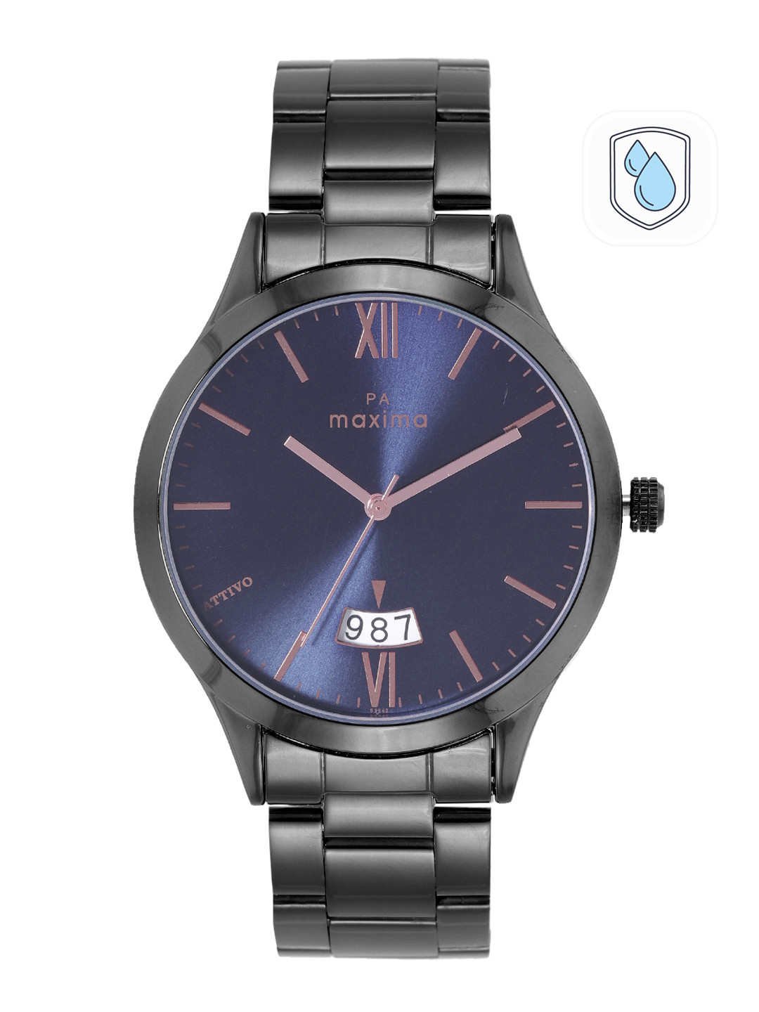 

maxima Men Bracelet Style Straps Analogue Watch 65342CMGB, Blue