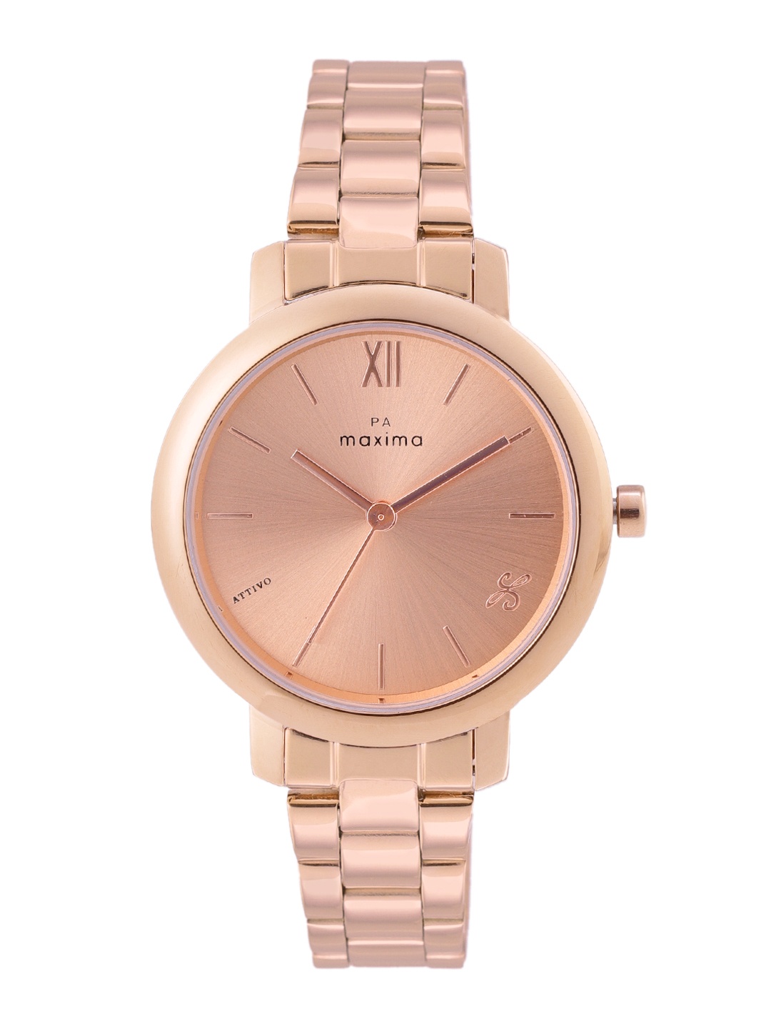 

maxima Women Attivo Analogue Watch 60811CMLR, Rose gold
