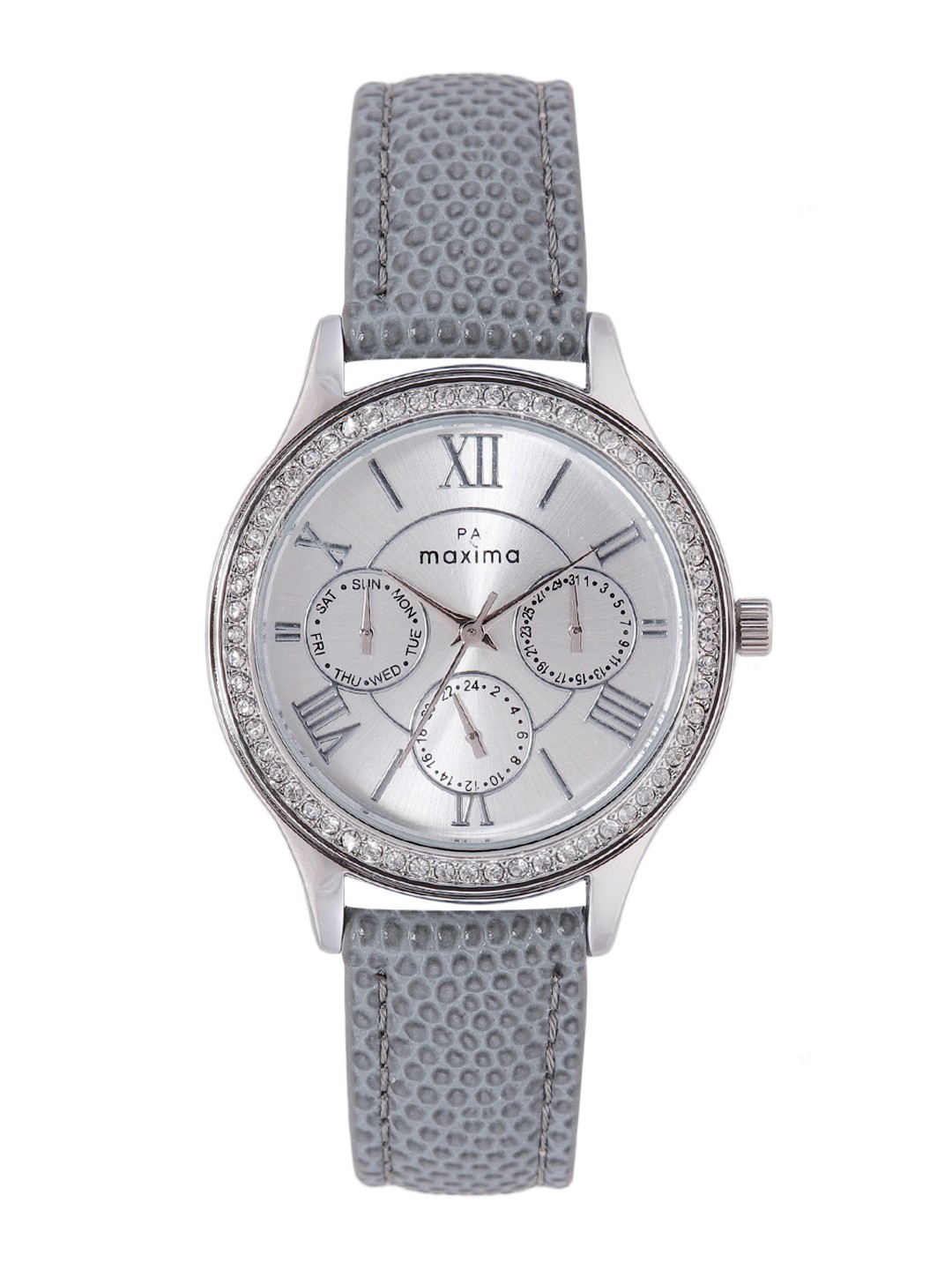 

maxima Women Attivo Analogue Multi Function Watch 60350LMLI, Silver