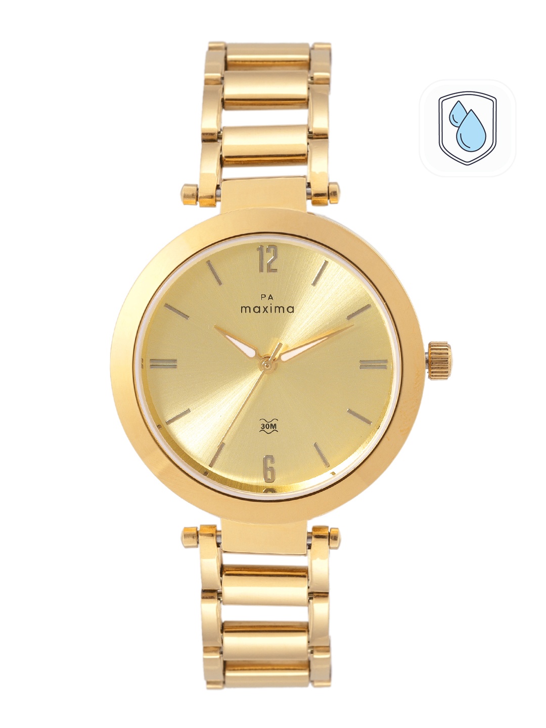 

maxima Women Gold Analogue Watch 62160CMLY