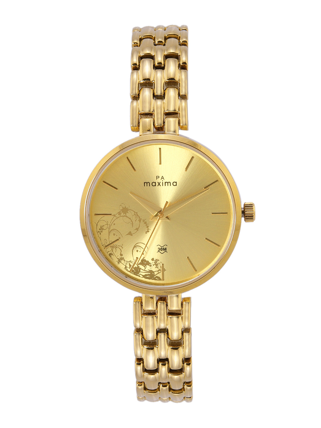

maxima Women Gold Analogue Watch 60521BMLY
