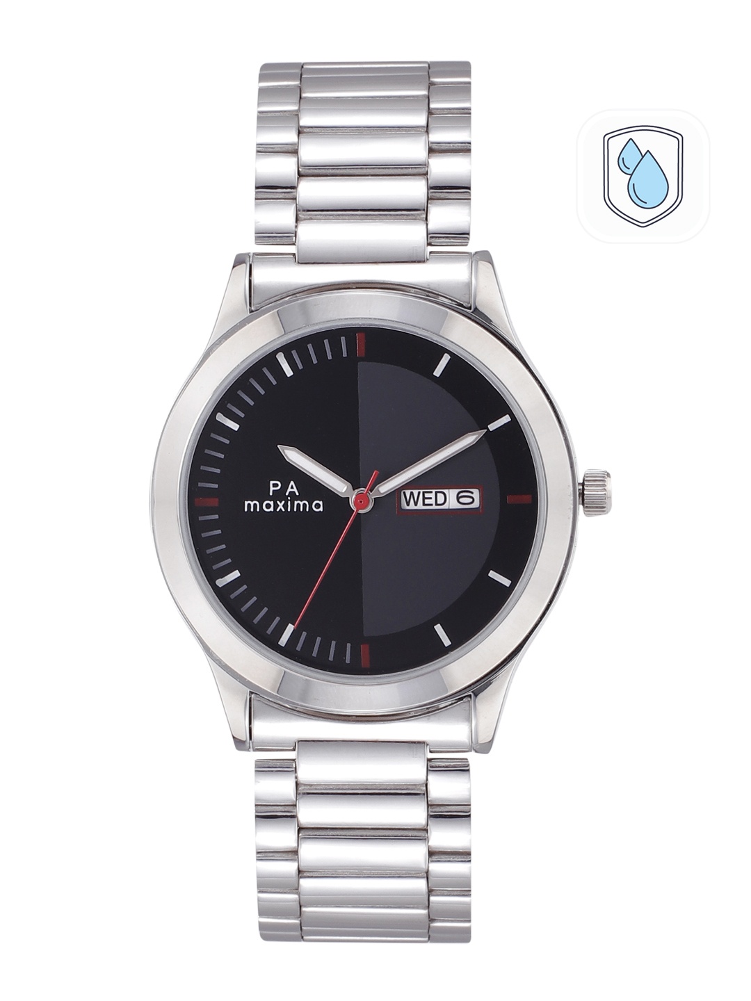 

maxima Men Stainless Steel Bracelet Style Straps Analogue Watch 38791CMGI, Black