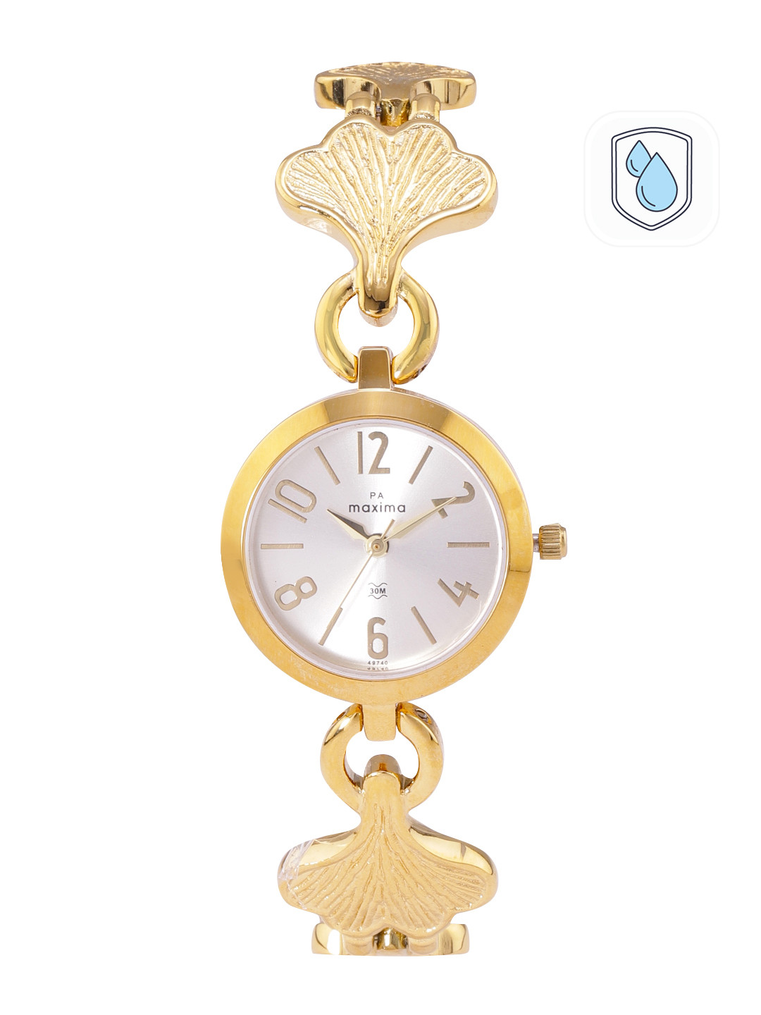

maxima Women Brass Dial & Bracelet Style Straps Analogue Watch 49740BMLY, Silver