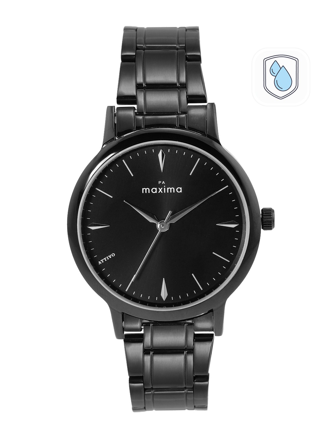 

maxima Women Attivo Analogue Watch 67111CMLB, Black