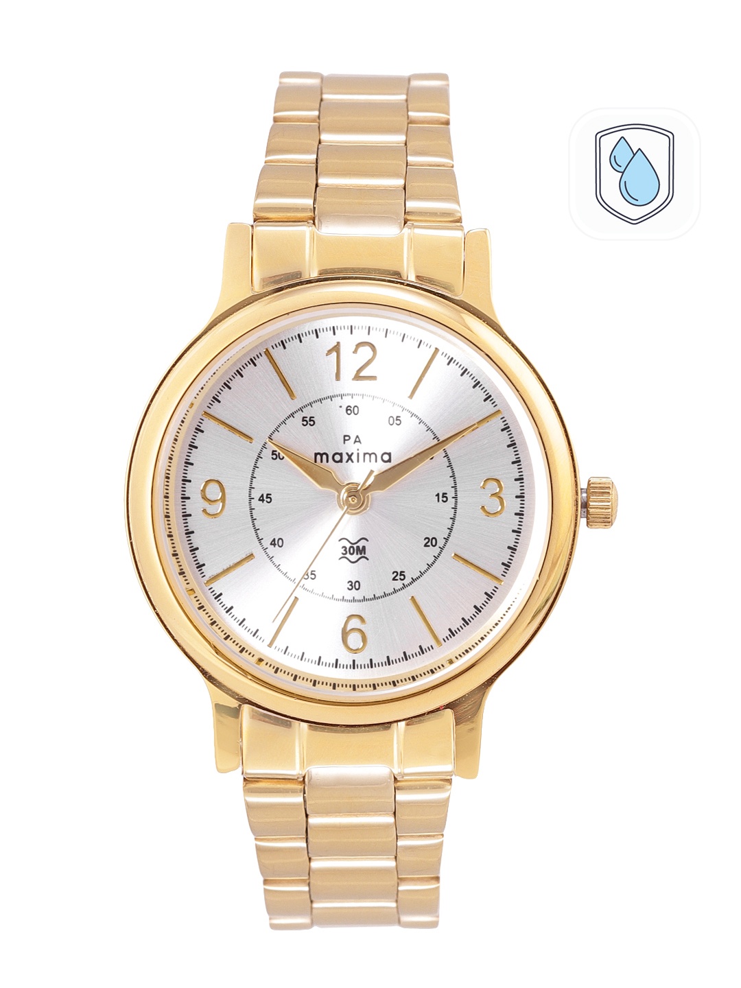 

maxima Women Stainless Steel Bracelet Style Straps Analogue Watch 48233CMLY, Silver
