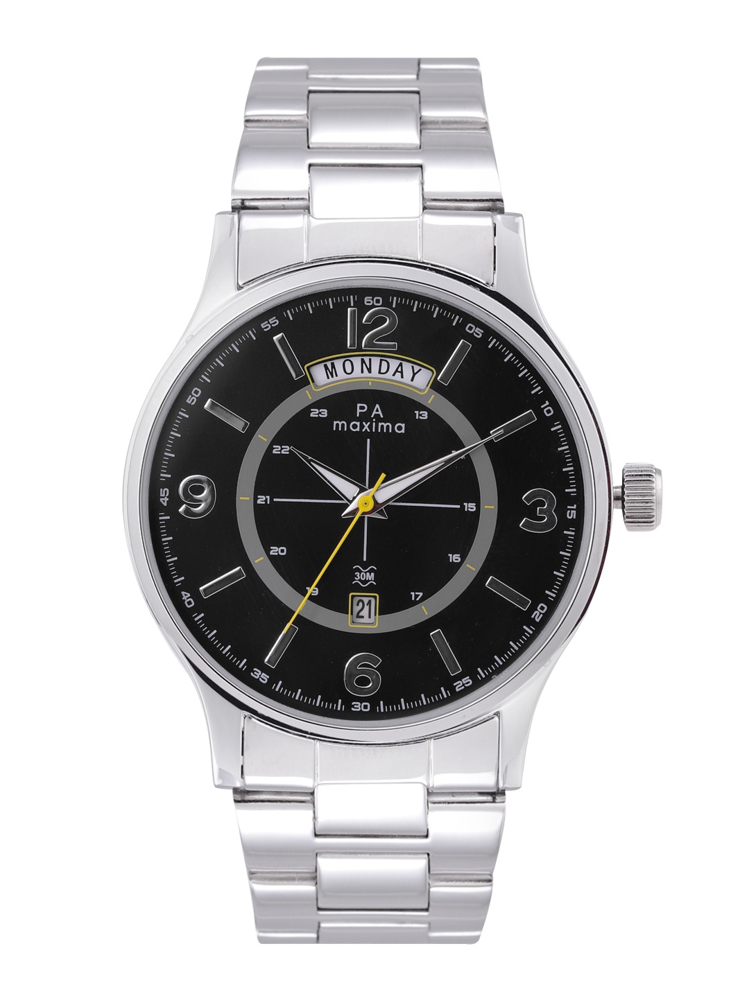 

maxima Men Bracelet Style Straps Analogue Watch 54111CMGI, Black
