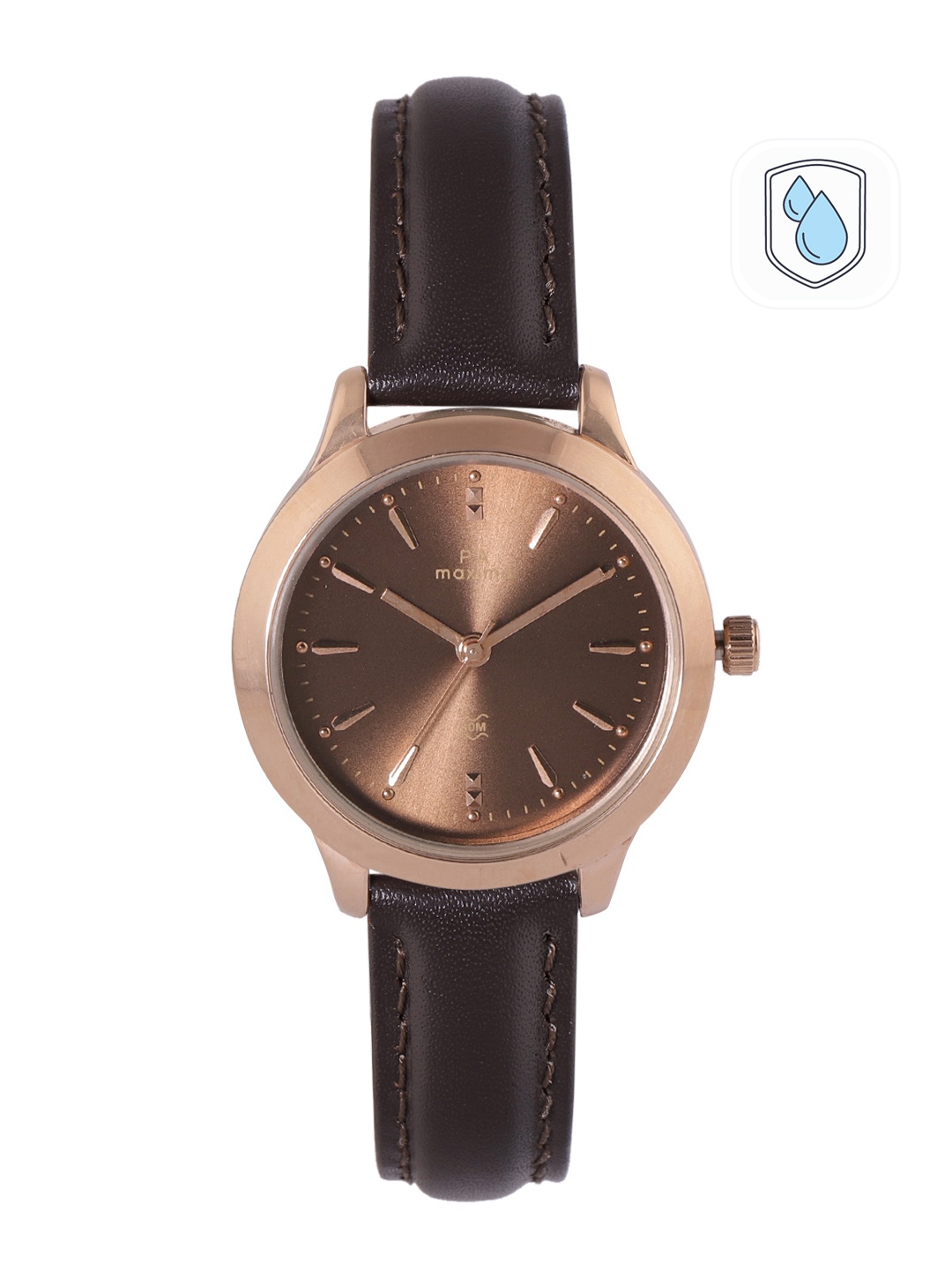 

maxima Women Regular Straps Analogue Watch 52731LMLR, Brown