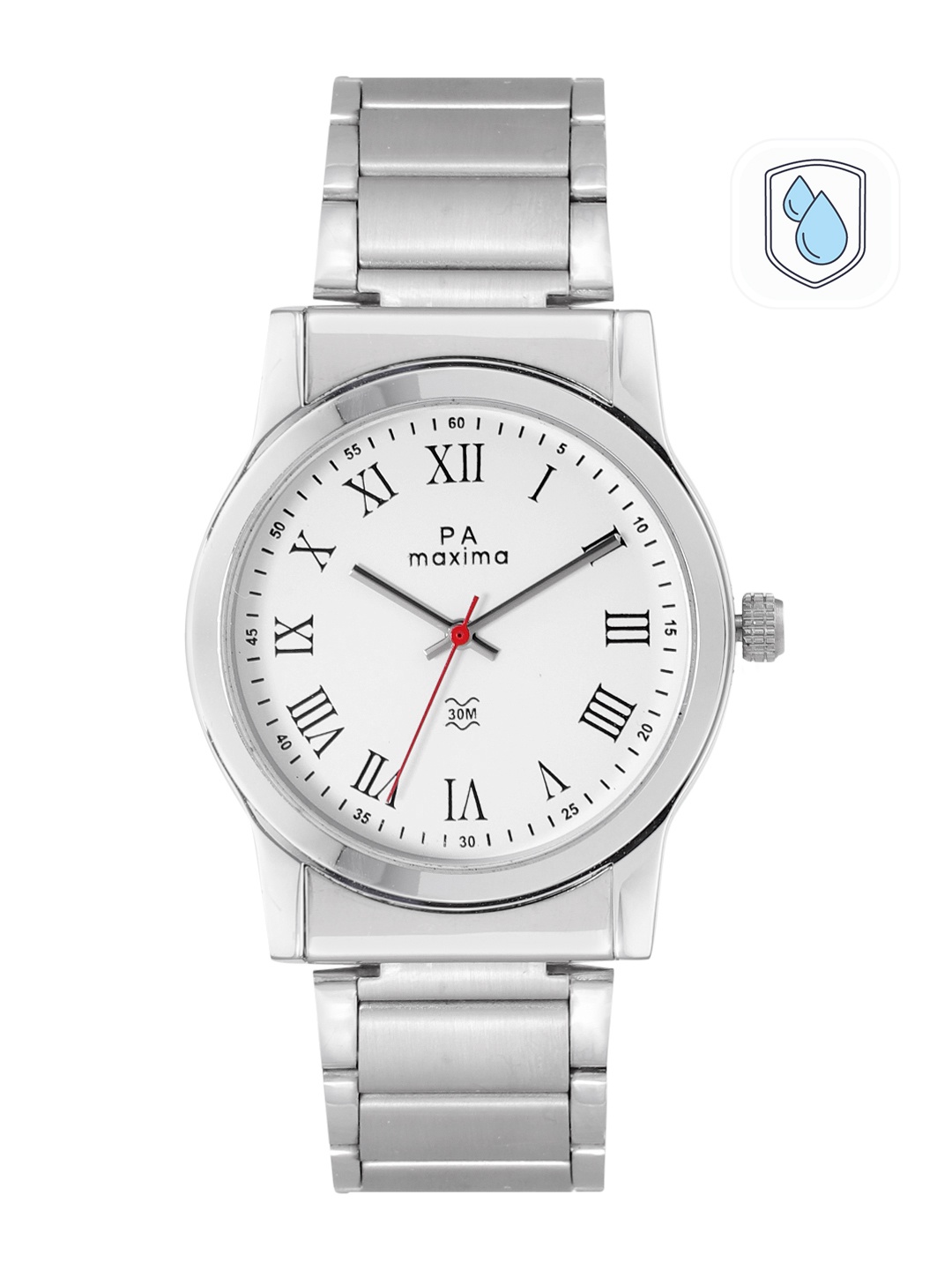 

maxima Men Stainless Steel Bracelet Style Straps Analogue Watch 28342CMGI, White