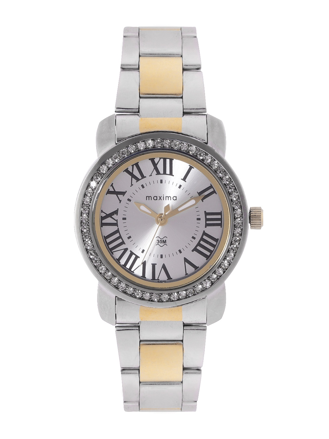 

maxima Women Stainless Steel Bracelet Style Straps Analogue Watch 43010CMLT, Silver