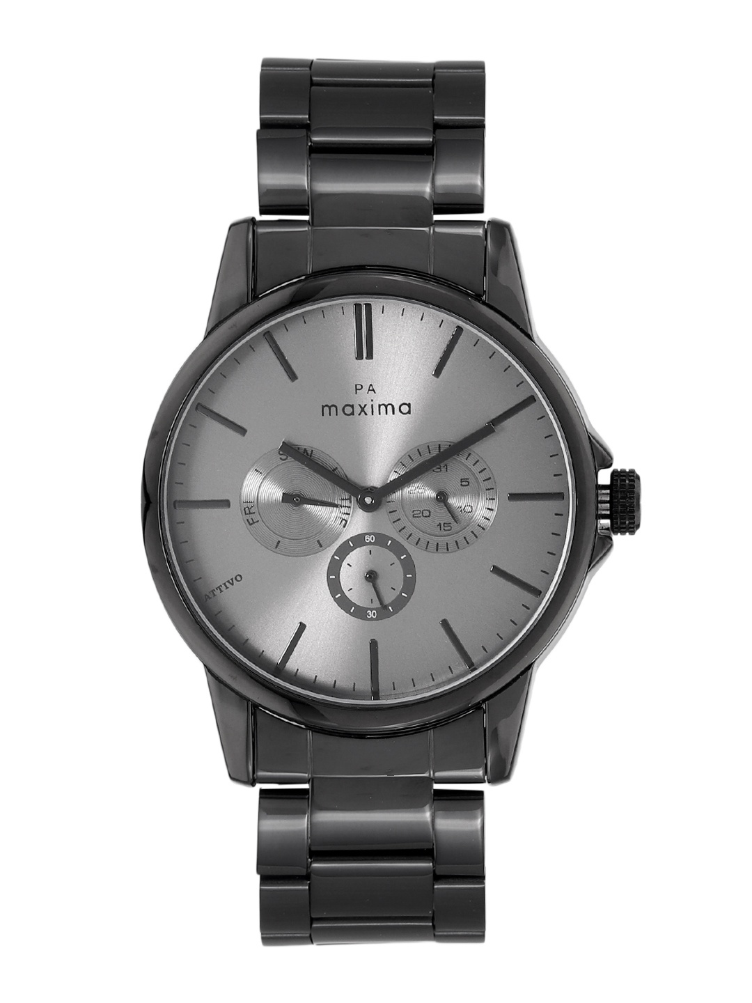 

maxima Men Stainless Steel Bracelet Style Straps Analogue Watch 65242CMGB, Metallic