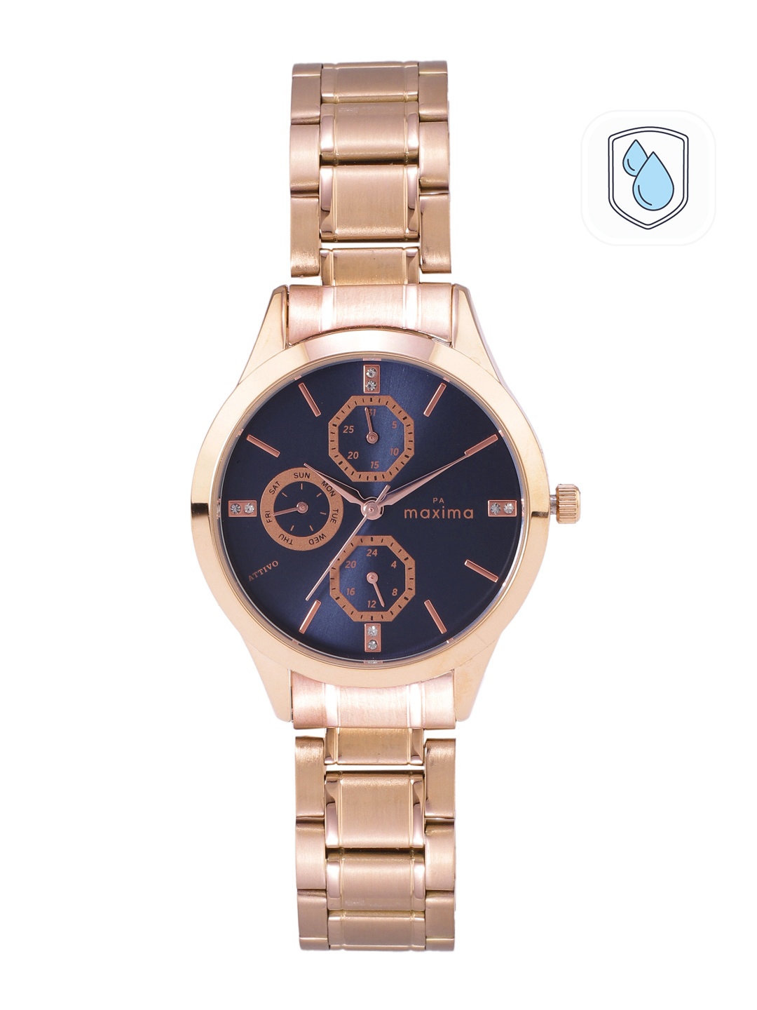 

maxima Women Bracelet Style Analogue Multi Function Watch 67481CMLR, Blue