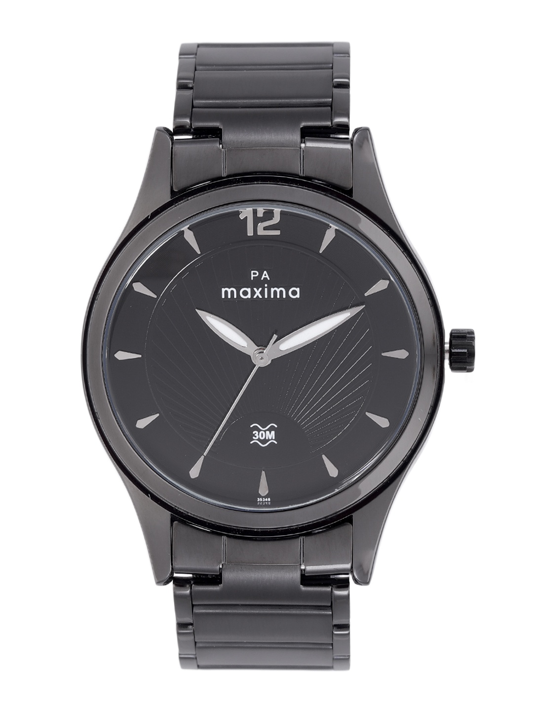 

maxima Men Bracelet Style Straps Analogue Watch 35346CMGB, Black