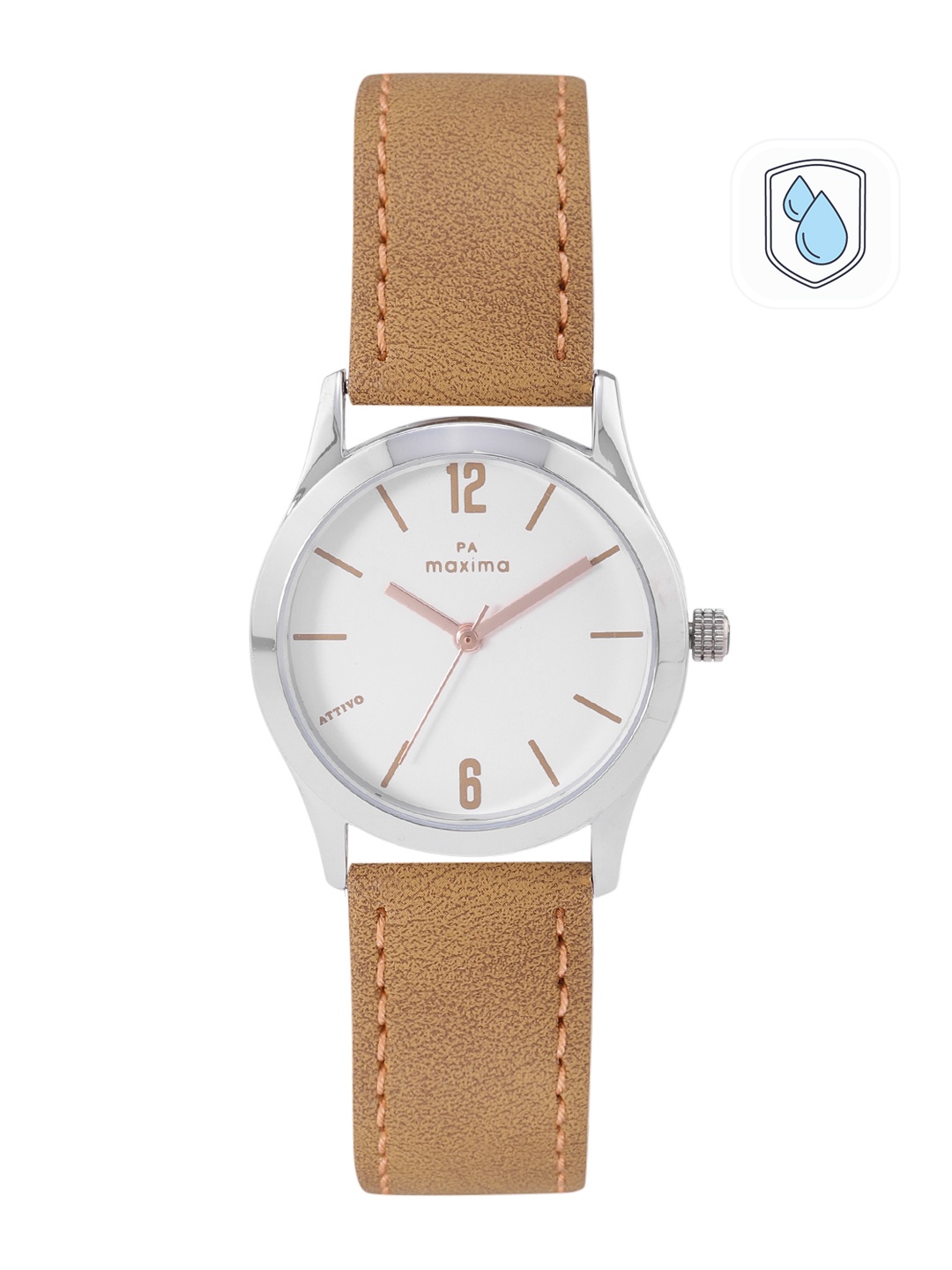 

maxima Women Regular Straps Analogue Watch 65142LMLI, White
