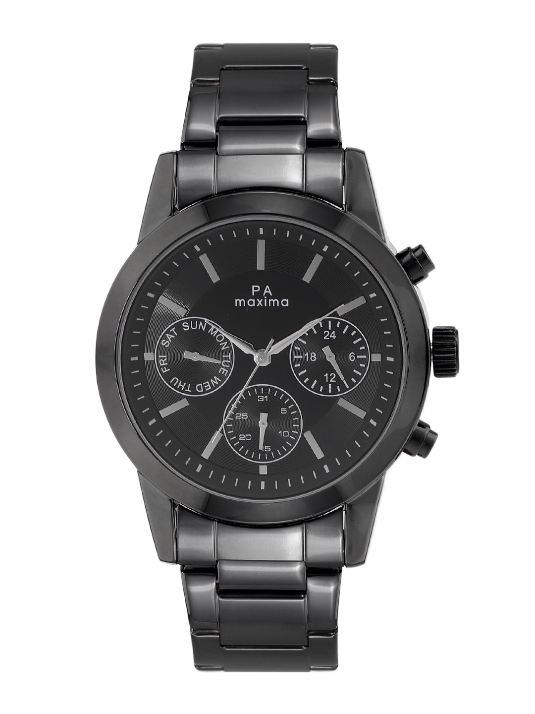 

maxima Men Stainless Steel Bracelet Style Straps Analogue Watch 47340CAGB, Black