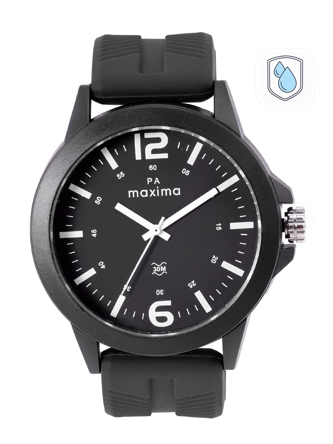 

maxima Men Regular Analogue Watch 58271PPGW, Black