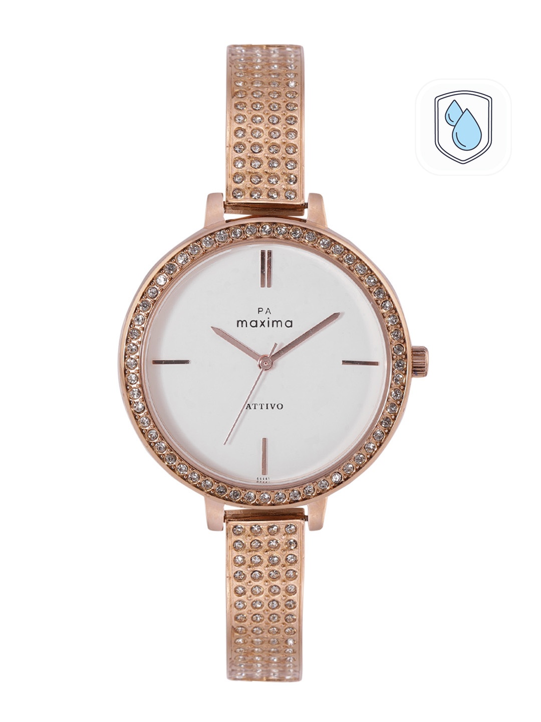 

maxima Women Bracelet Style Straps Analogue Watch 66440BMLR, Silver