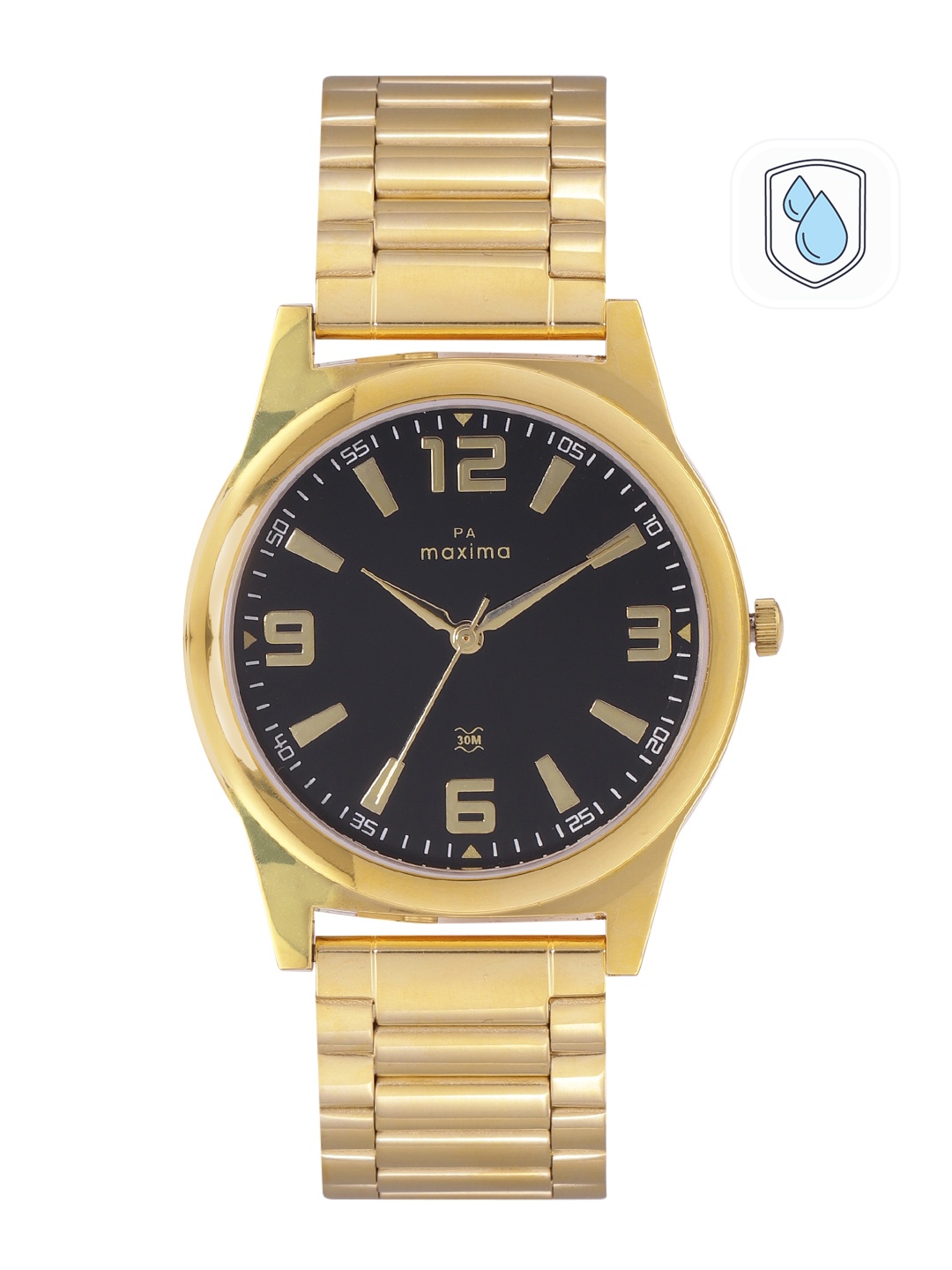 

maxima Men Stainless Steel Bracelet Style Straps Analogue Watch 34751CMGY, Black